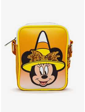 Disney Minnie Mouse Witch with Orange Sequin Bow Crossbody Bag, , hi-res