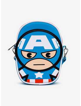 Marvel Captain America Kawaii Character Close Up Crossbody Bag, , hi-res