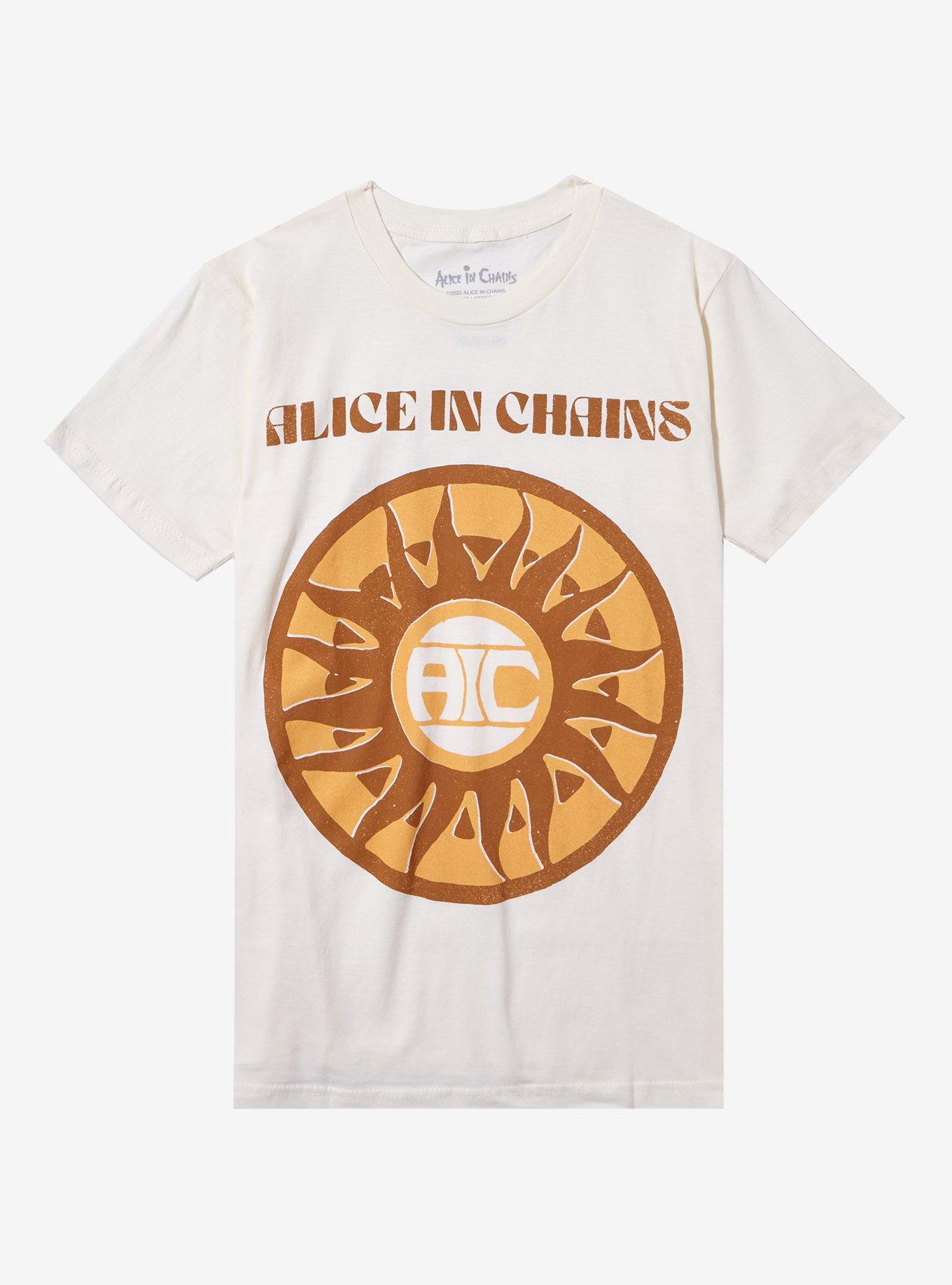 Alice In Chains Sun Boyfriend Fit Girls T-Shirt, NATURAL, hi-res