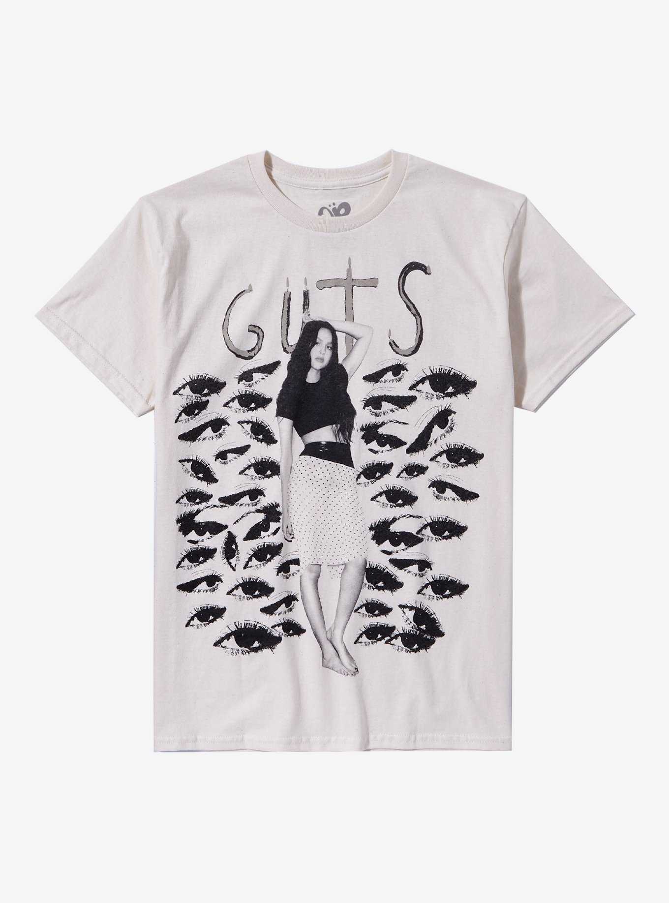 Olivia Rodrigo Guts Eyes Boyfriend Fit Girls T-Shirt, , hi-res