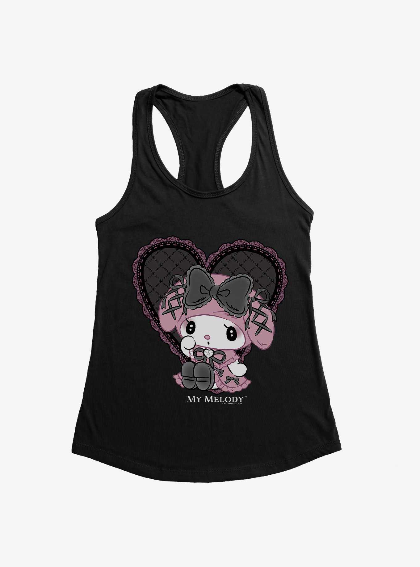 My Melody Lacey Black Heart Womens Tank Top, , hi-res