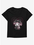 My Melody Lacey Black Heart Womens T-Shirt Plus Size, BLACK, hi-res