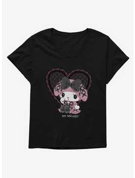 My Melody Lacey Black Heart Womens T-Shirt Plus Size, , hi-res