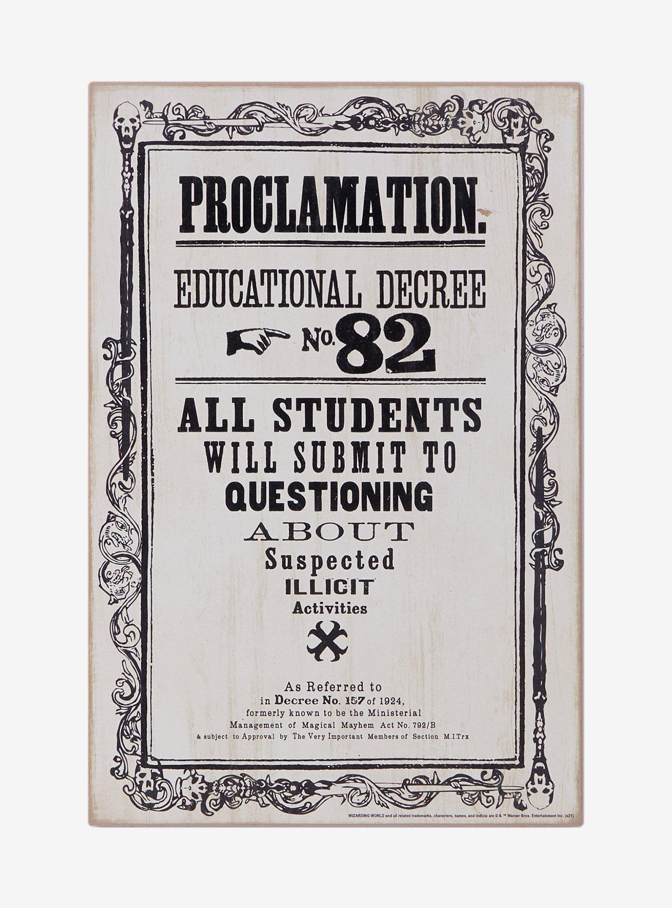 Harry Potter Proclamation 82 Wall Art, , hi-res