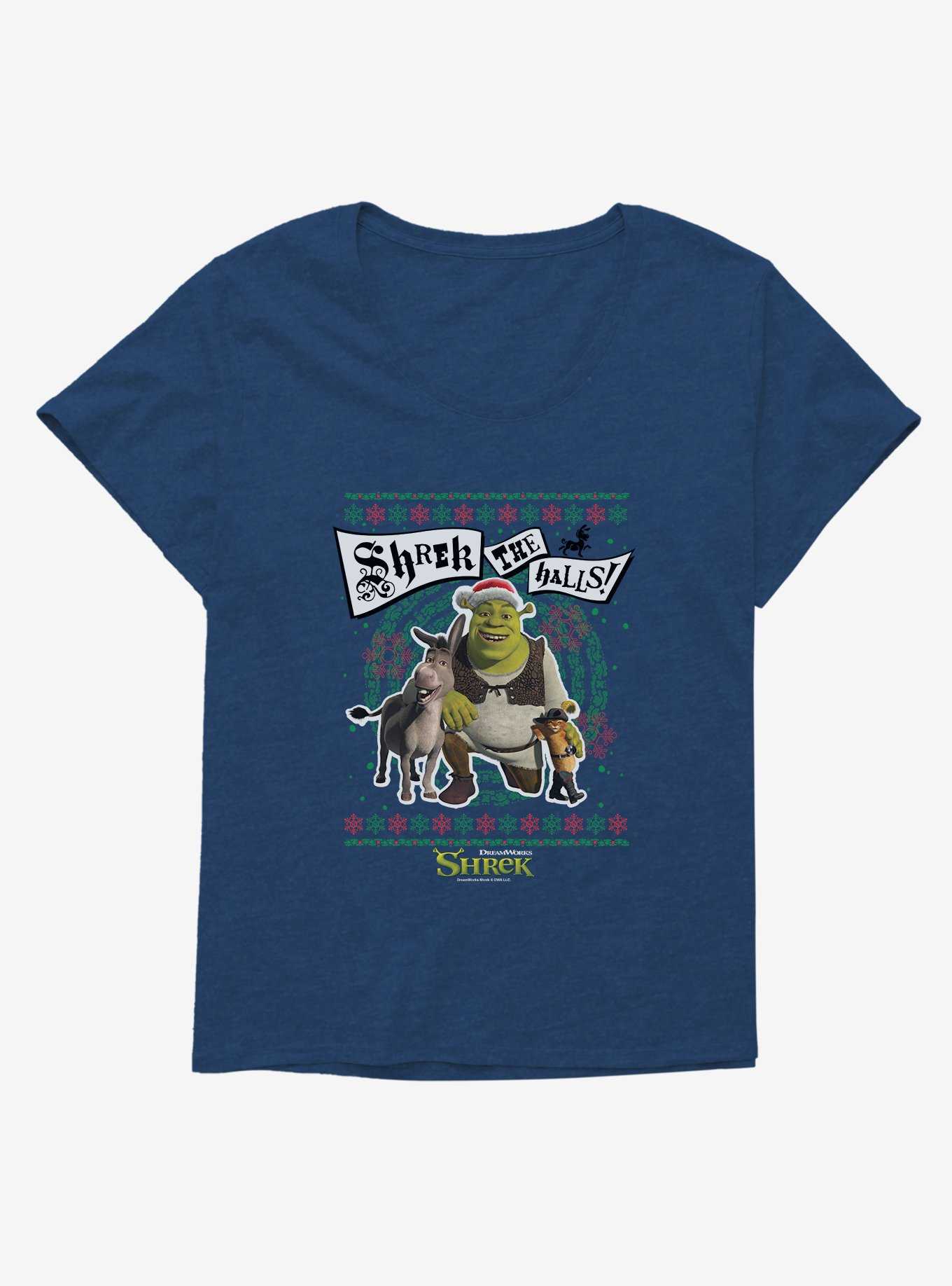 Shrek Shrek The Halls! Group Ugly Christmas Sweater Girls T-Shirt Plus Size, , hi-res
