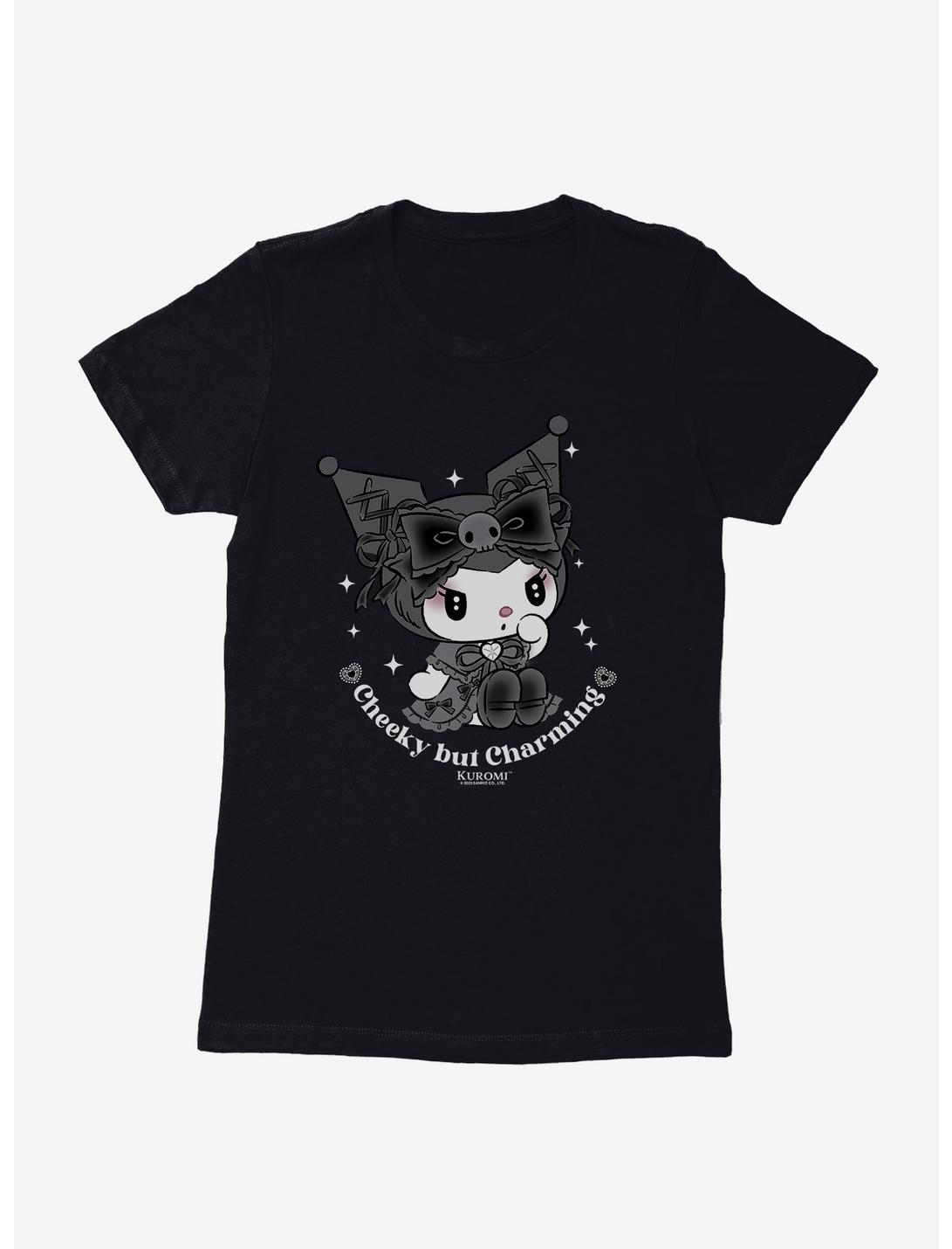Kuromi Cheeky But Charming Womens T-Shirt, BLACK, hi-res