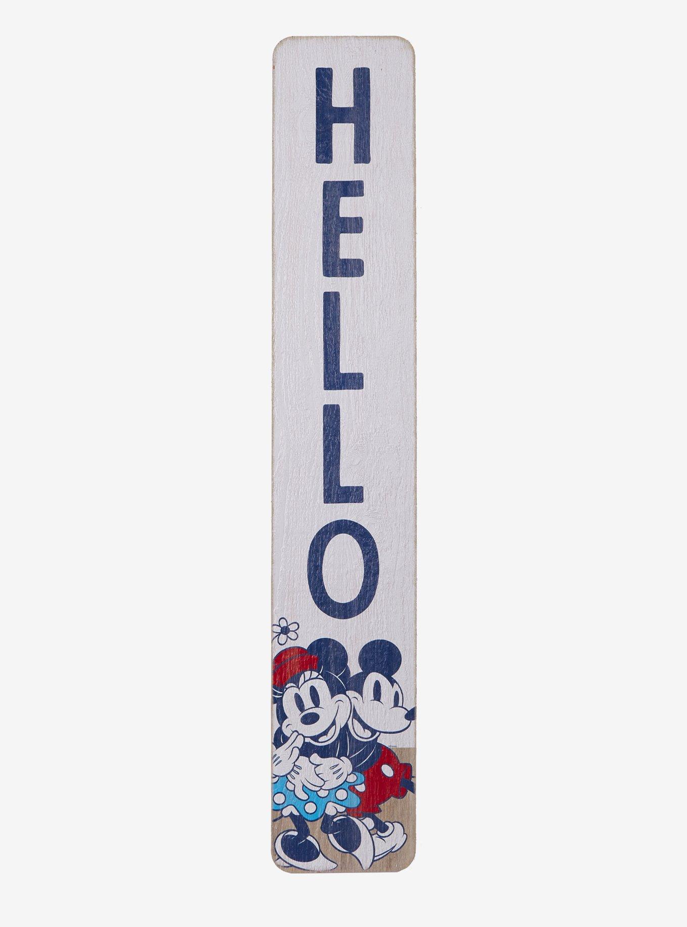 Disney Mickey Mouse & Minnie Mouse Hello Door Sign, , hi-res