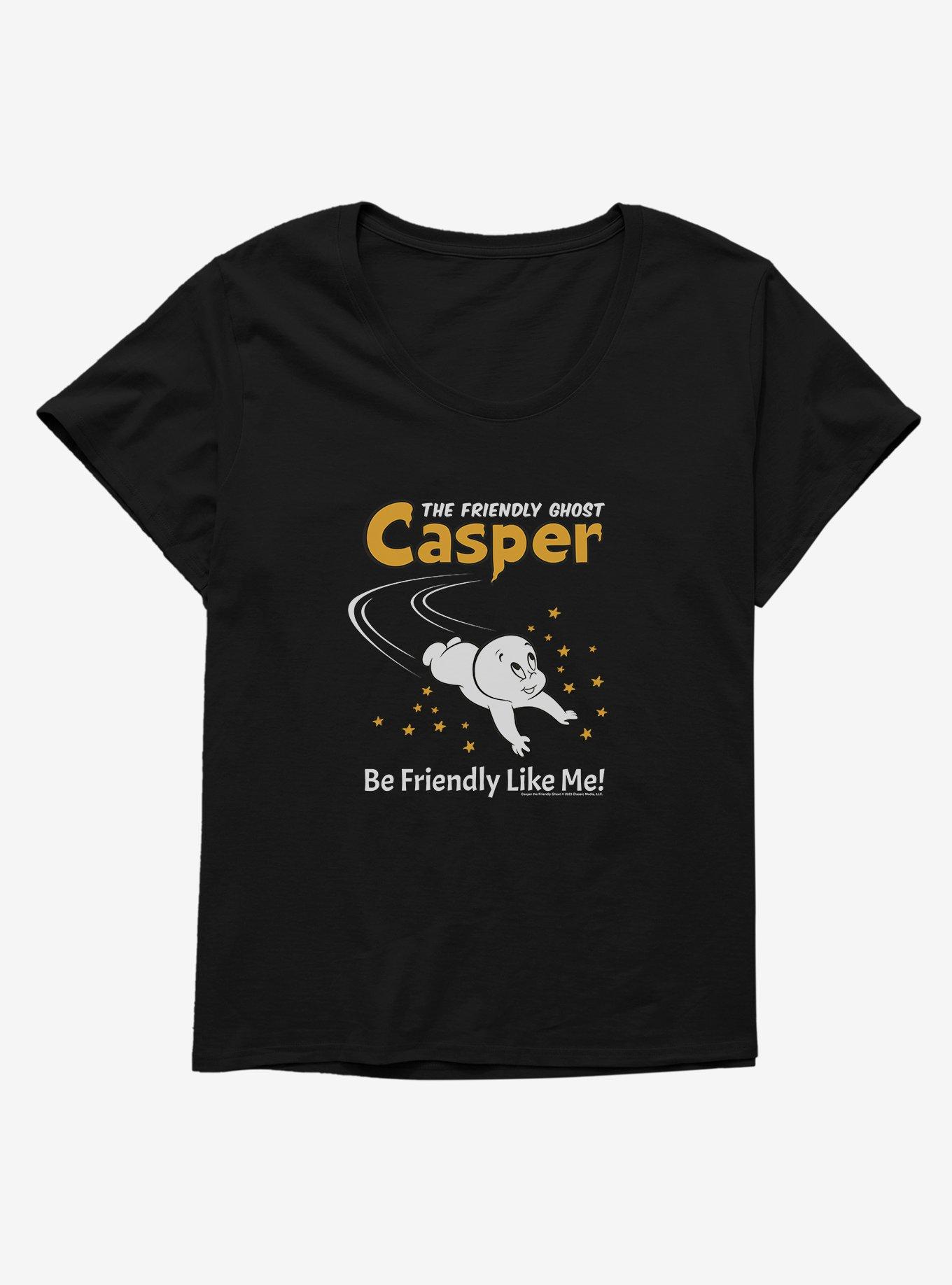 Casper Be Friendly Like Me Girls T-Shirt Plus Size, BLACK, hi-res