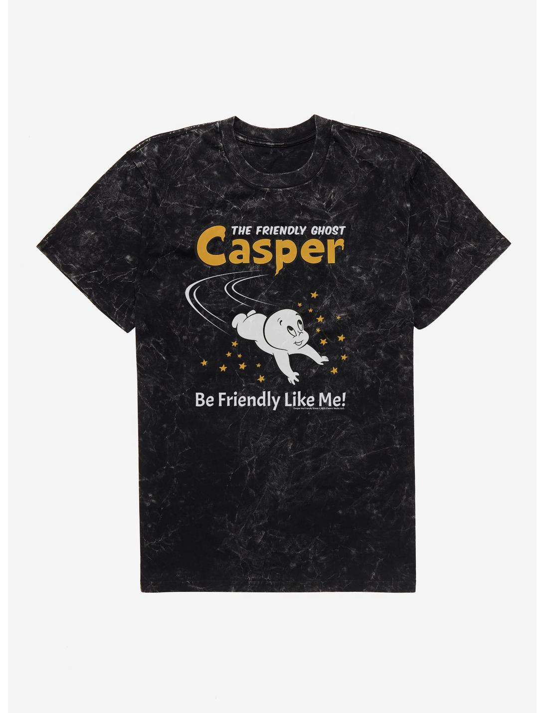 Casper Be Friendly Like Me Mineral Wash T-Shirt, BLACK MINERAL WASH, hi-res