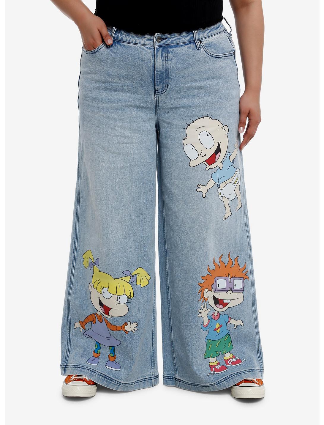 Rugrats Trio Wide Leg Jeans Plus Size, MULTI, hi-res