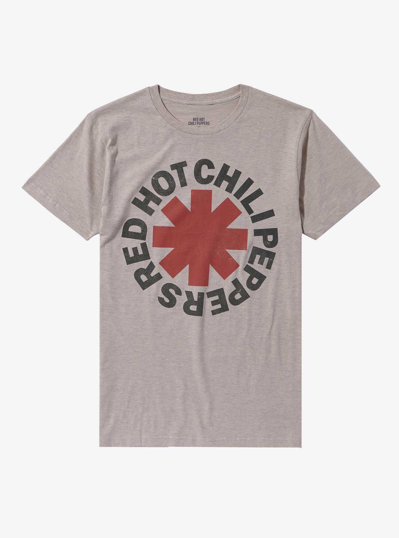 Red Hot Chili Peppers Logo Heather Oatmeal Boyfriend Fit Girls T-Shirt, , hi-res