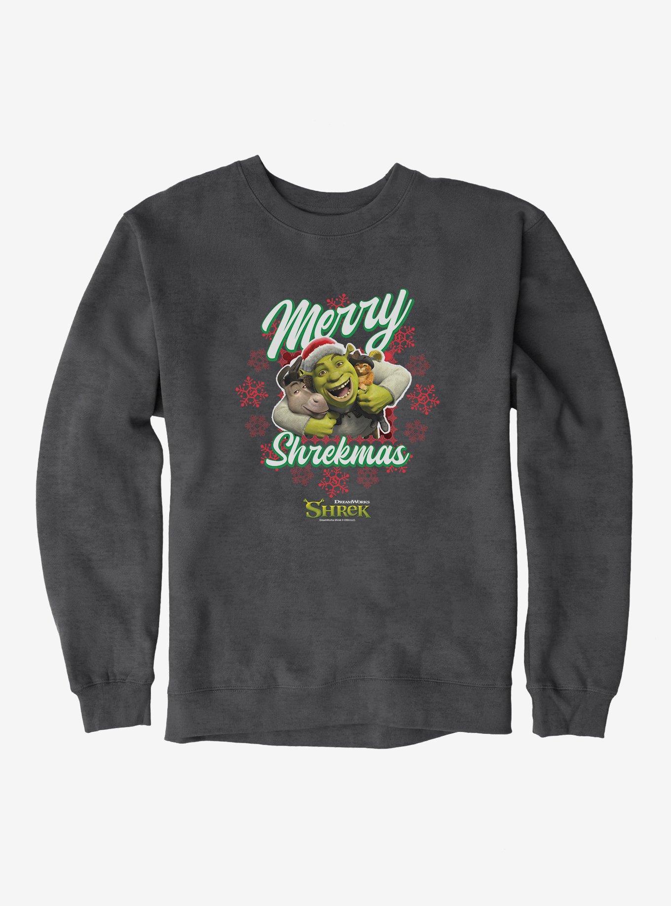 Shrek Merry Shrekmas Sweatshirt, CHARCOAL HEATHER, hi-res