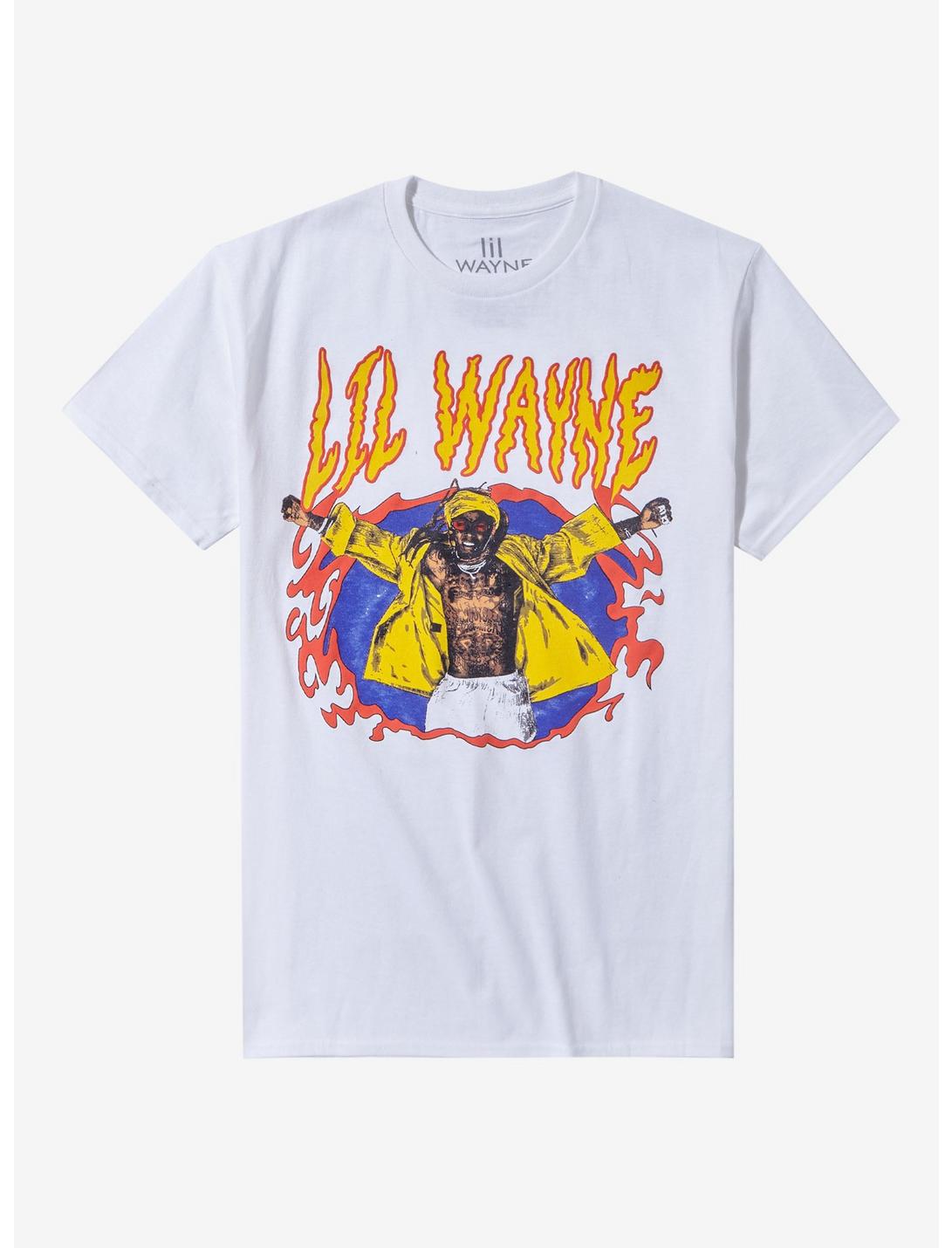 Lil Wayne Yellow Jacket Portrait Boyfriend Fit Girls T-Shirt, BRIGHT WHITE, hi-res