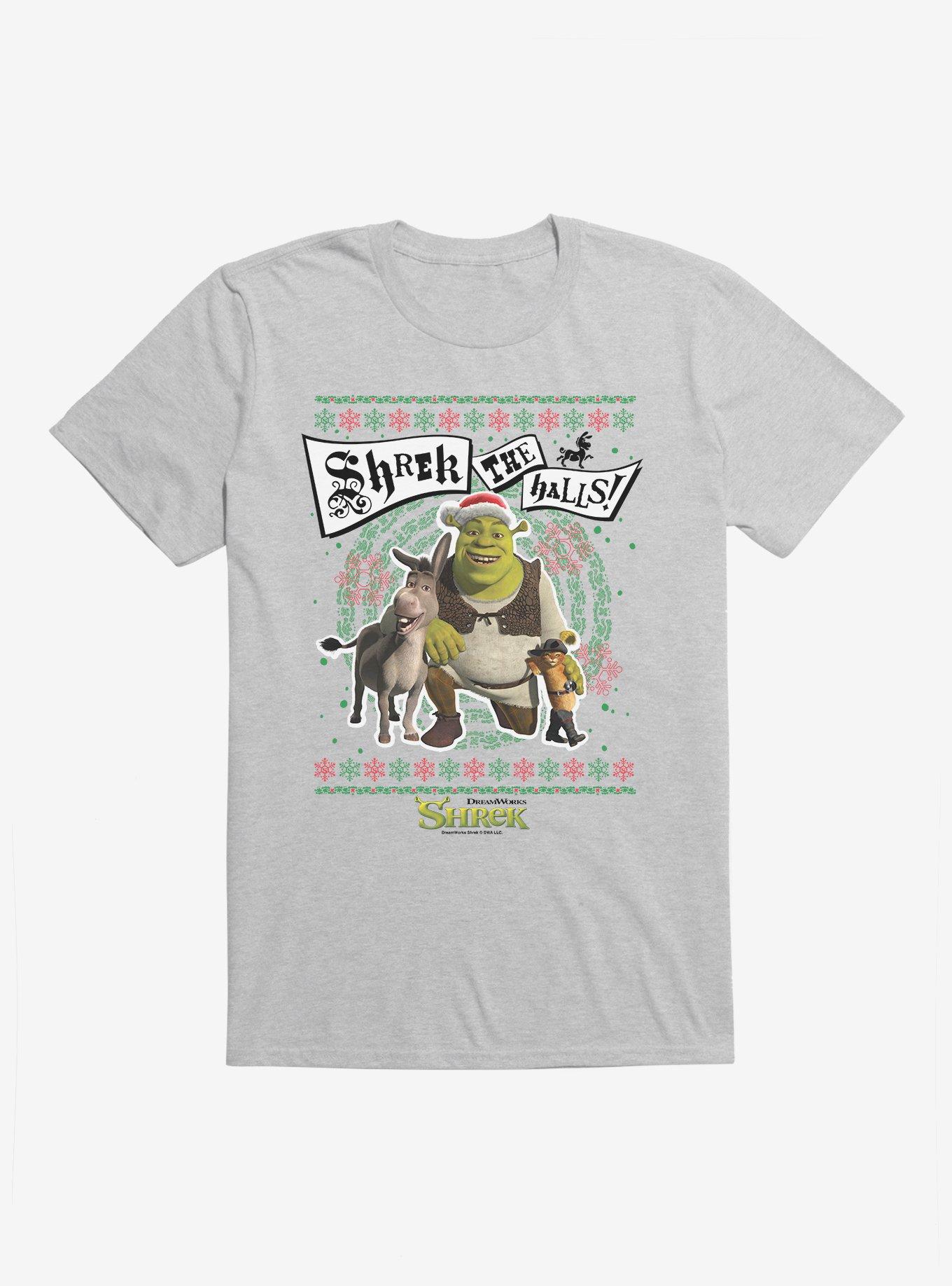 Shrek Shrek The Halls! Group Ugly Christmas Sweater T-Shirt
