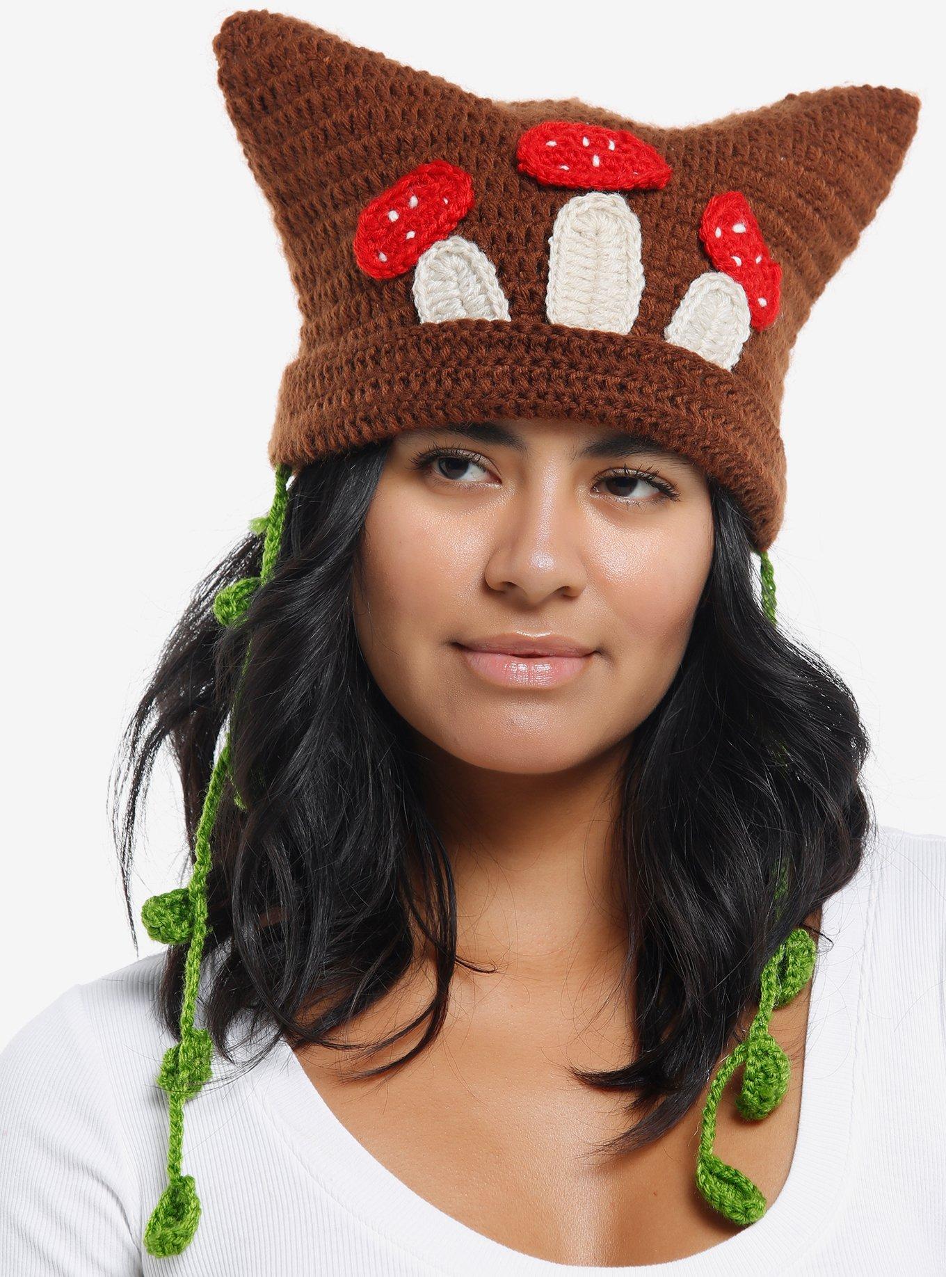 Mushroom Ear Leaf Tassel Beanie, , hi-res