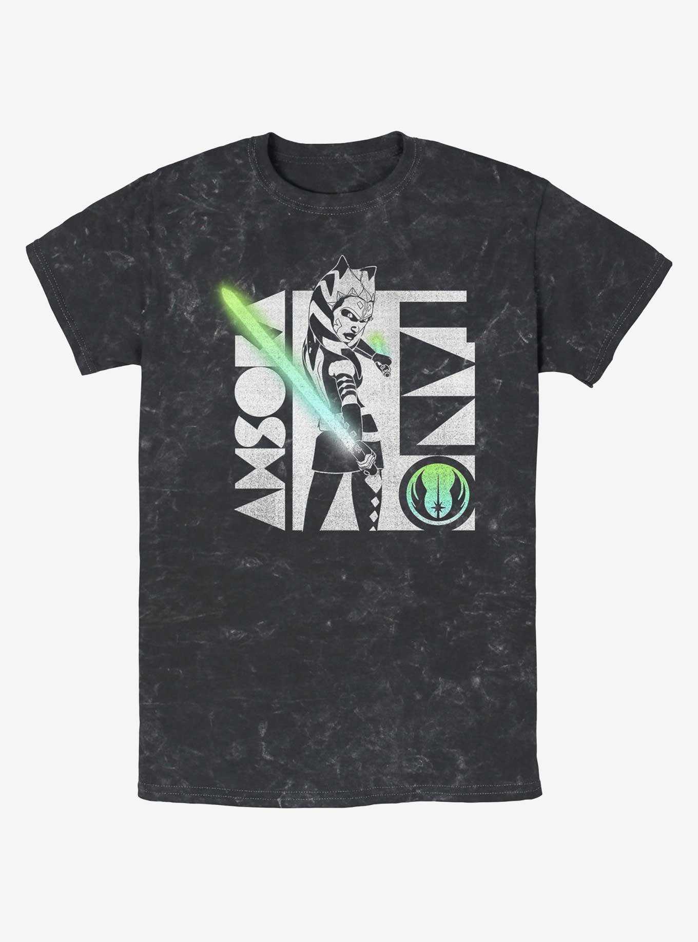 Star Wars Ahsoka Rebel Lightsaber Mineral Wash T-Shirt, , hi-res