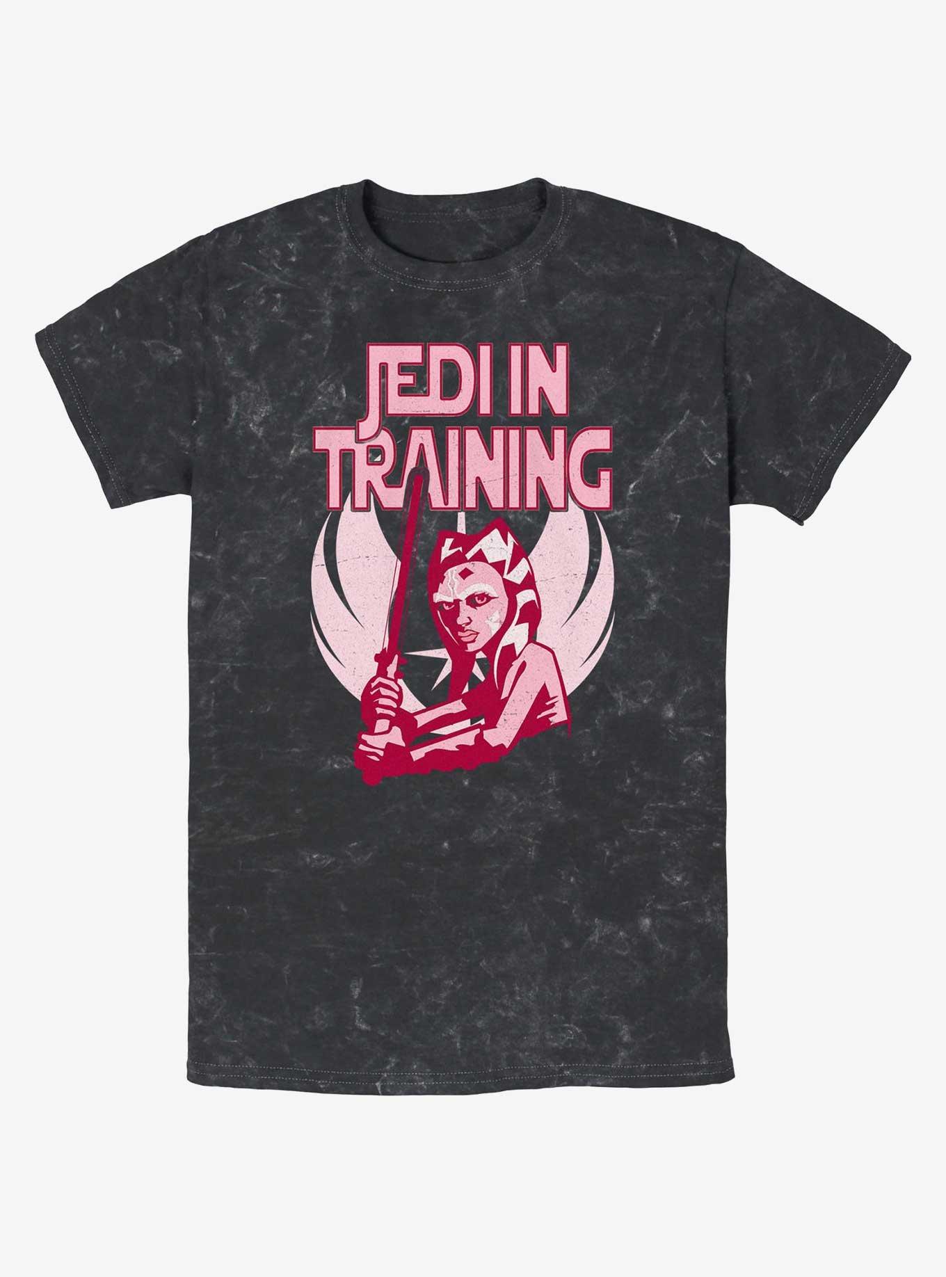 Star Wars Ahsoka Jedi In Training Mineral Wash T-Shirt, BLACK, hi-res