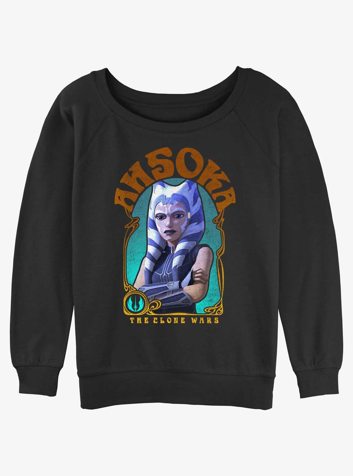 Star Wars Ahsoka Nouveau Jedi Womens Slouchy Sweatshirt, BLACK, hi-res