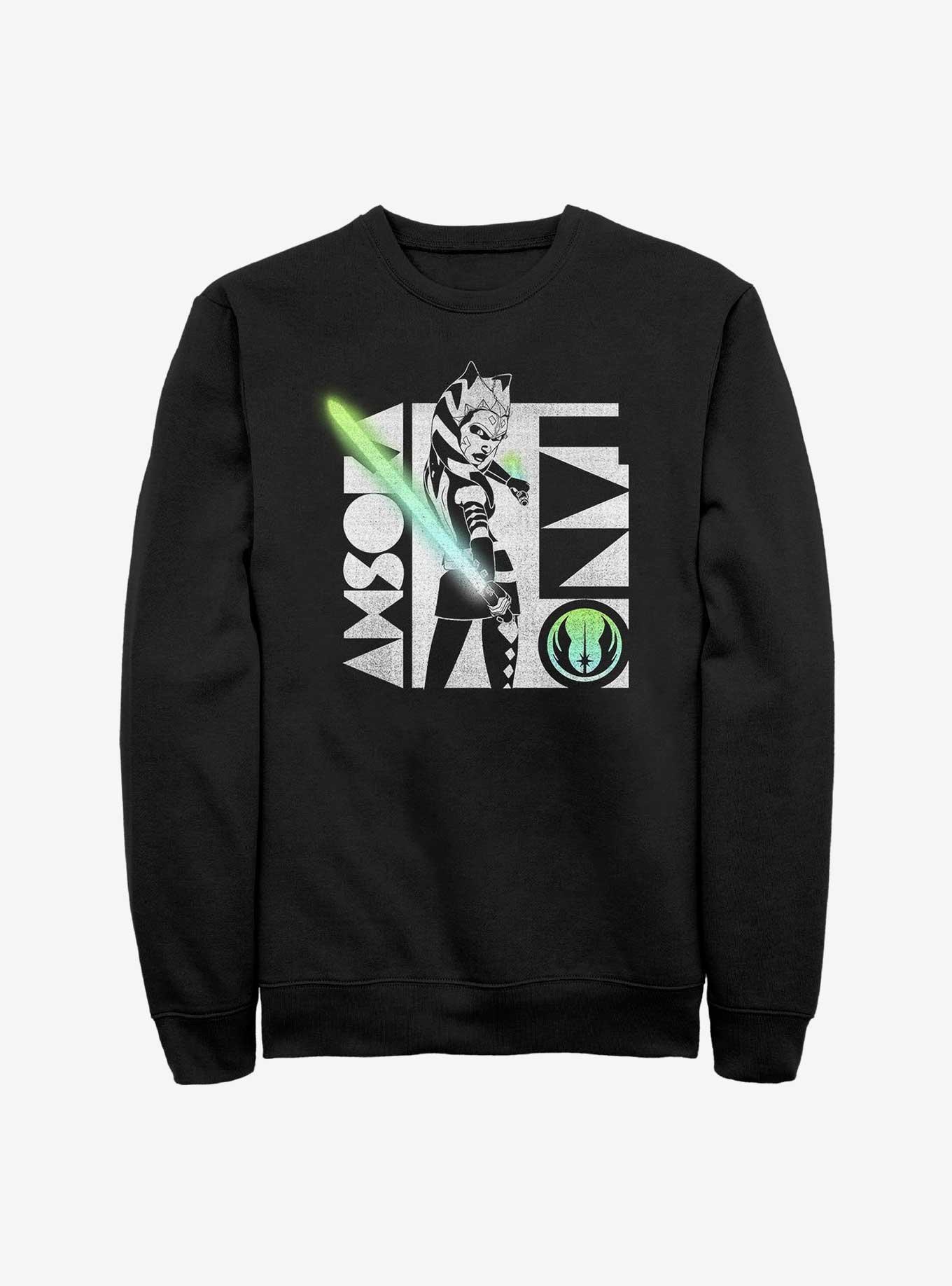 Star Wars Ahsoka Rebel Lightsaber Sweatshirt, BLACK, hi-res