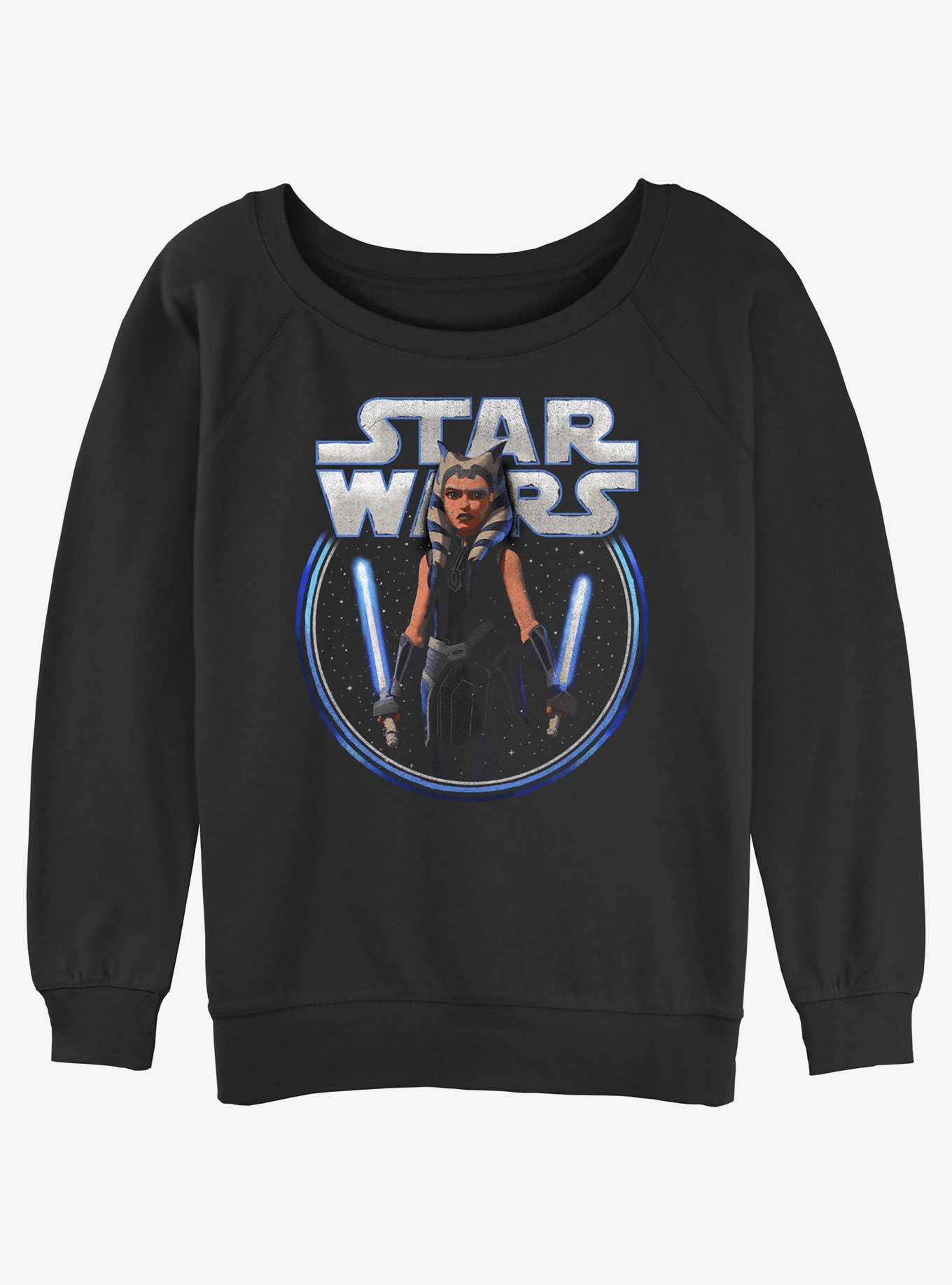 Star Wars Ahsoka Dual Lightsabers Womens Slouchy Sweatshirt, , hi-res