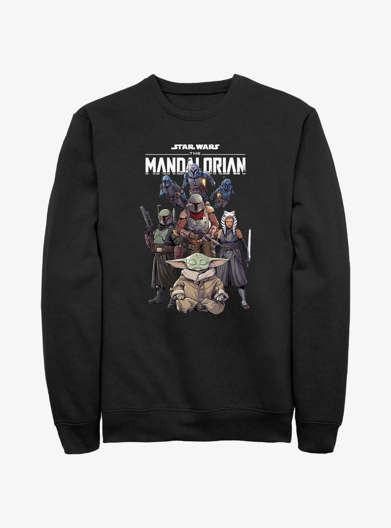 Star Wars Ahsoka Mandalorian Group Sweatshirt, BLACK, hi-res