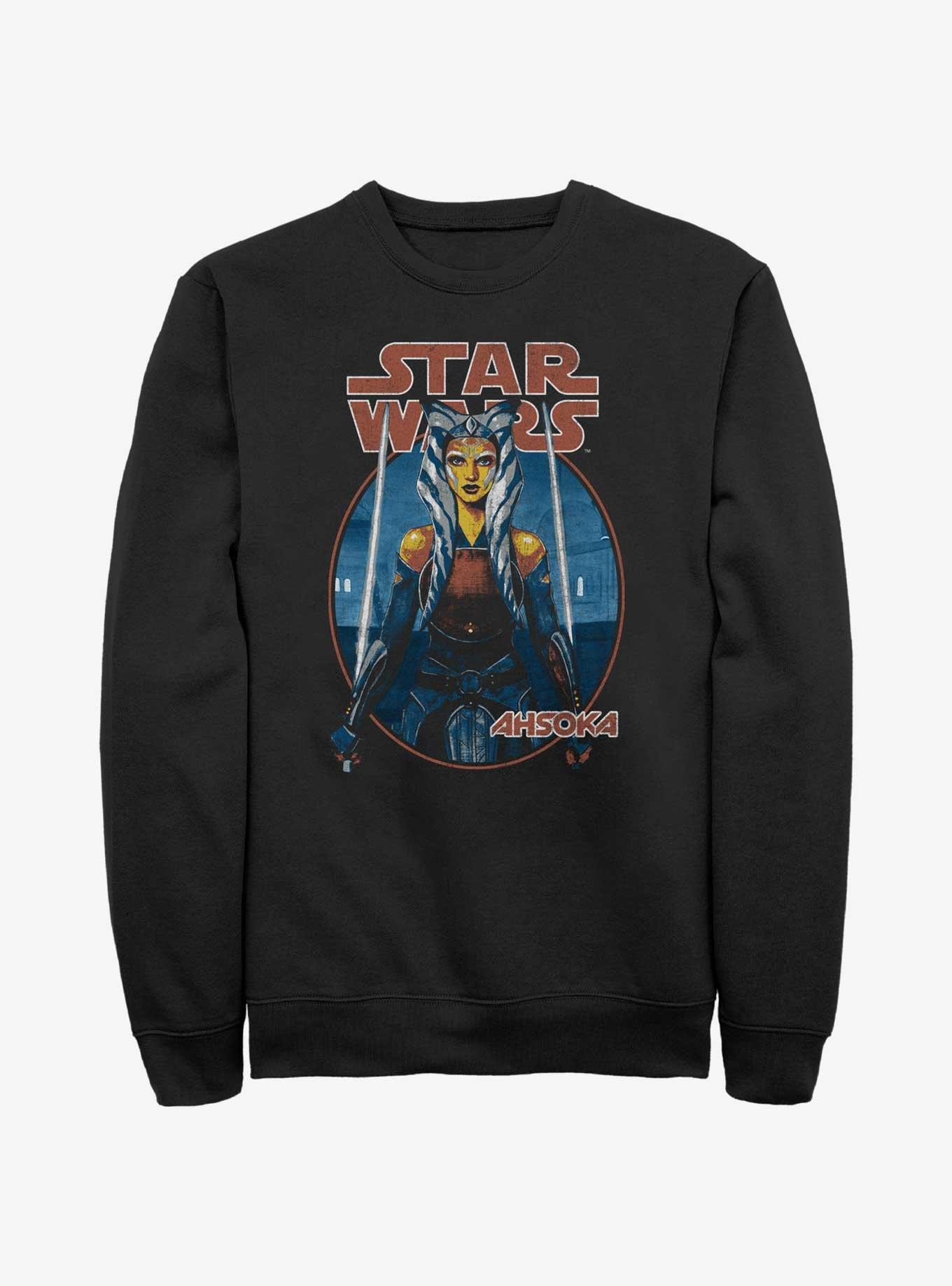 Star Wars Ahsoka Twin Sabers Sweatshirt, BLACK, hi-res