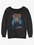 Star Wars Ahsoka Twin Sabers Womens Slouchy Sweatshirt, BLACK, hi-res