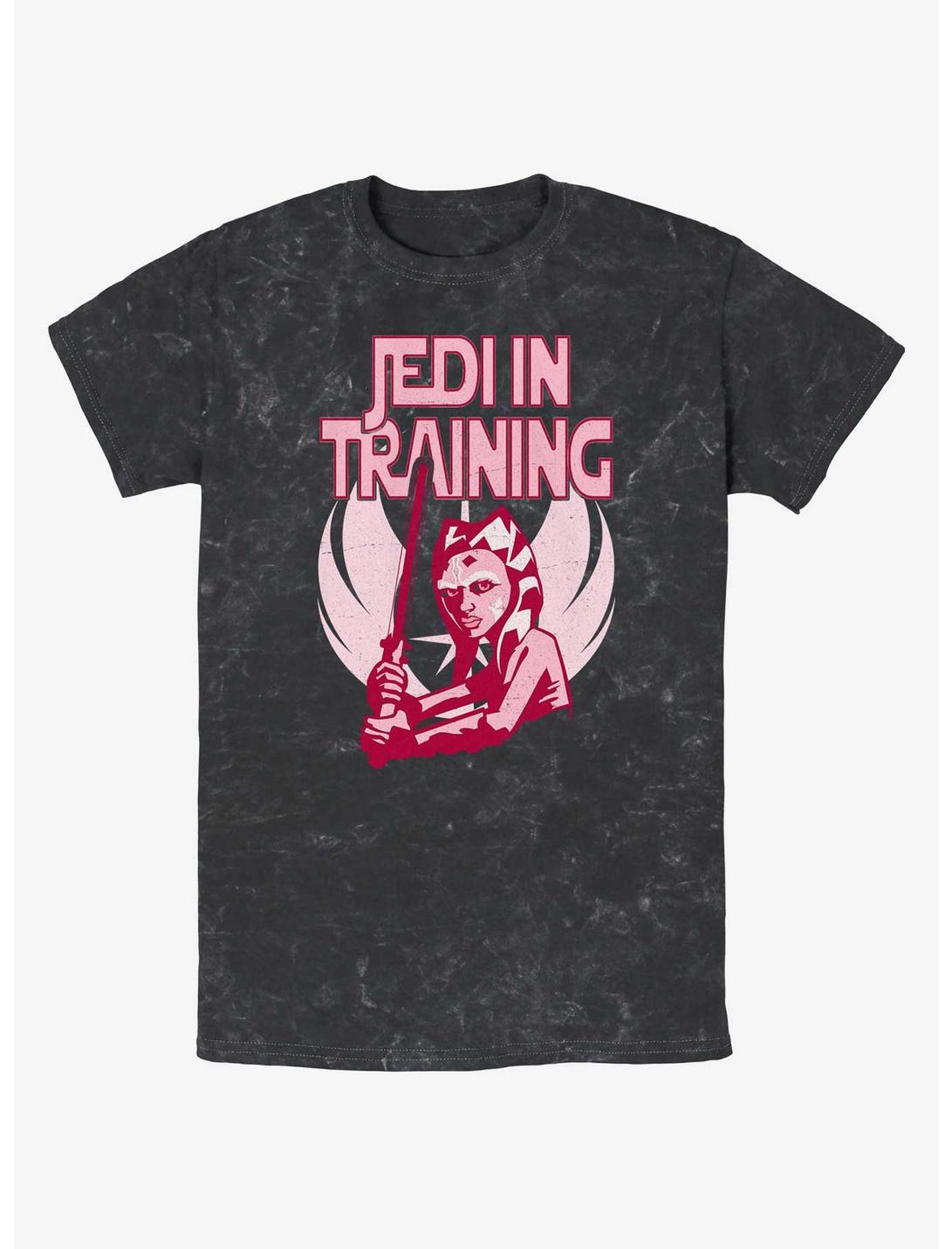 Star Wars Ahsoka Jedi In Training Mineral Wash T-Shirt, BLACK, hi-res