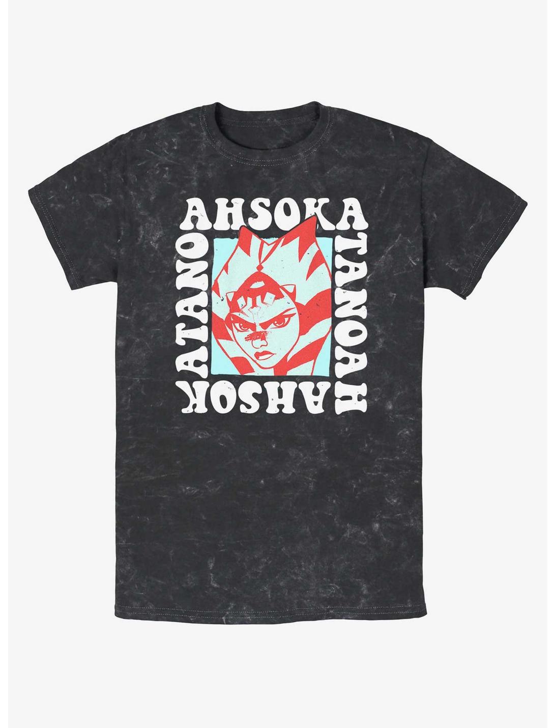 Star Wars Ahsoka Groovy Jedi Mineral Wash T-Shirt, BLACK, hi-res