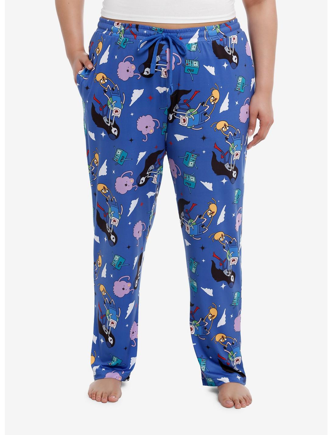 Adventure Time Girls Pajama Pants Plus Size, BLUE, hi-res