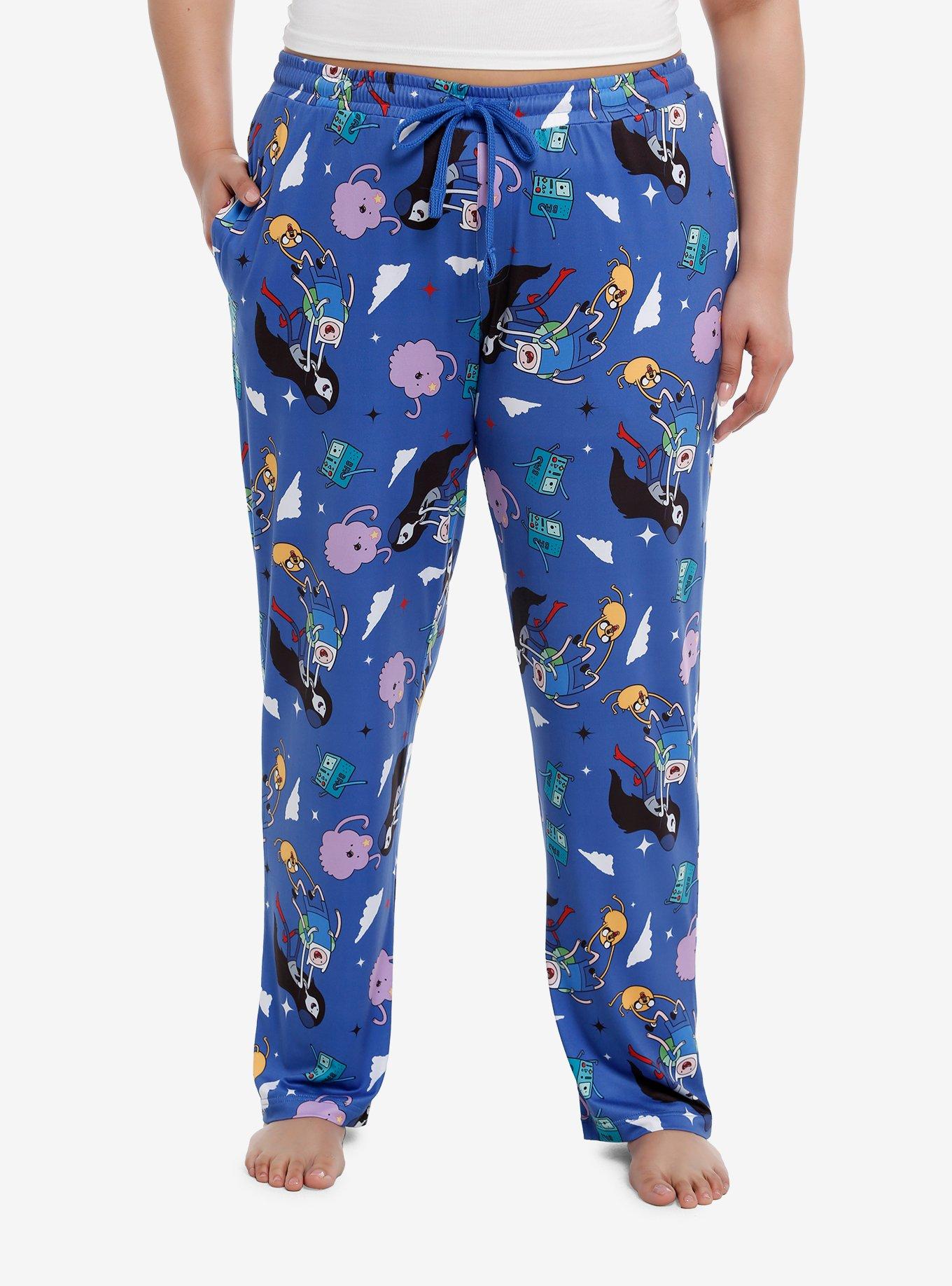 Adventure Time Girls Pajama Pants Plus Size, BLUE, hi-res