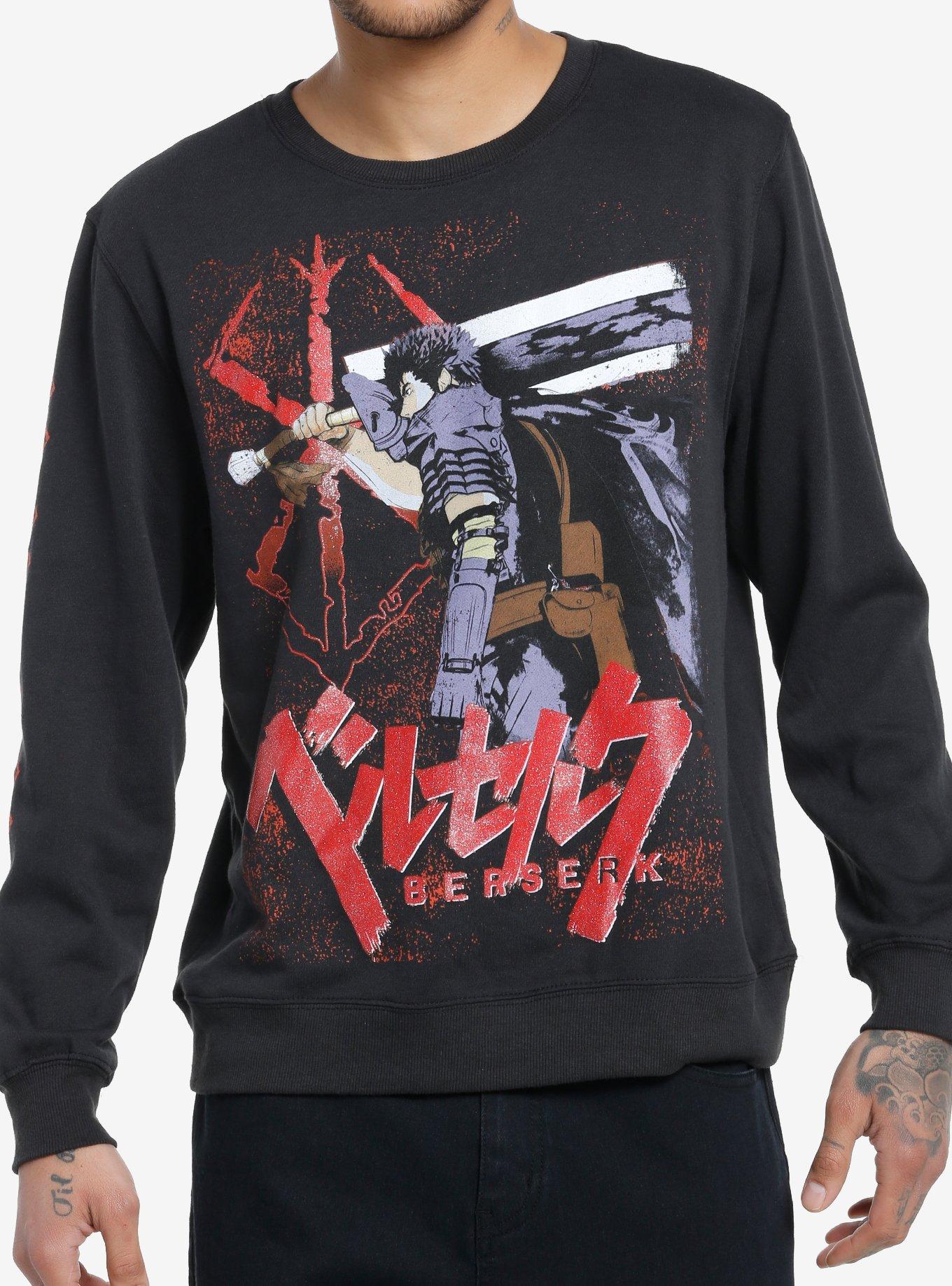 Berserk Guts Glitter Sweatshirt, BLACK, hi-res