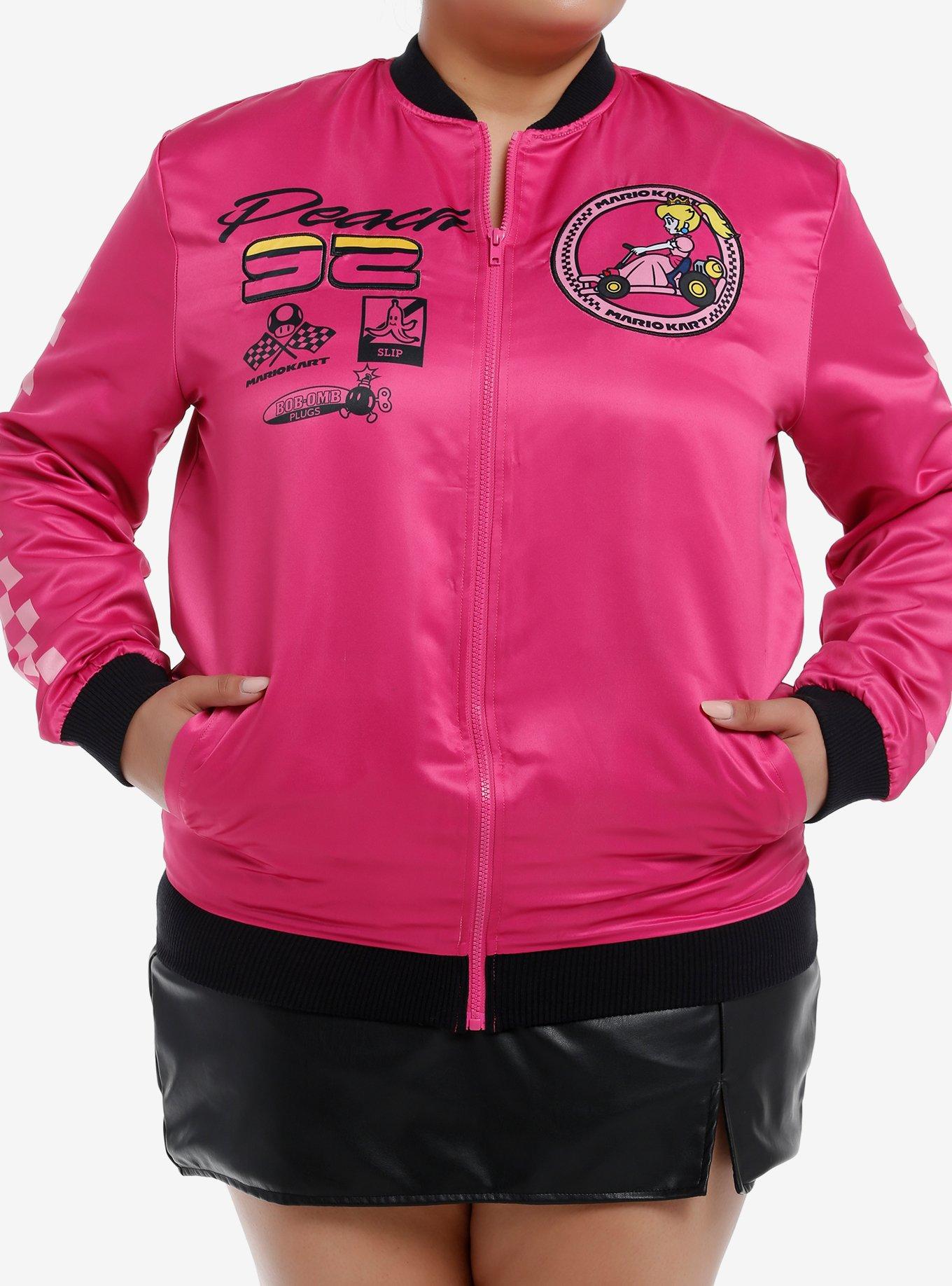 Mario Kart Princess Peach Racing Girls Bomber Jacket Plus Size, MULTI, hi-res