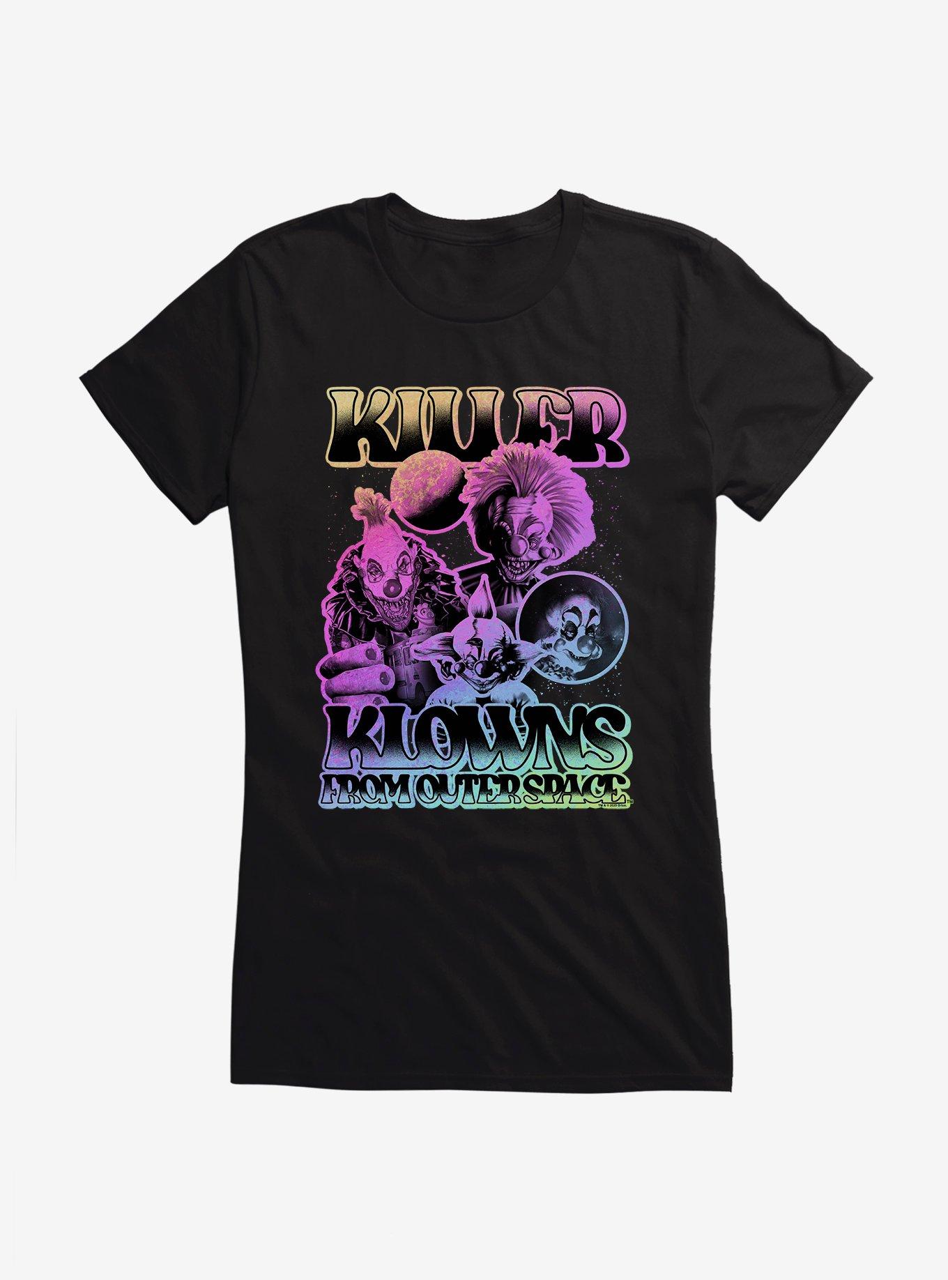 Killer Klowns From Outer Space Gradient Group Girls T-Shirt, BLACK, hi-res