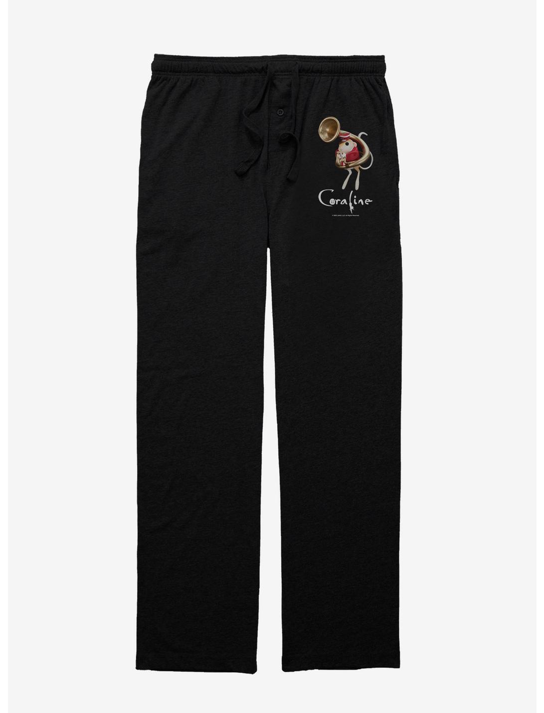 Coraline Circus Mouse Sousaphone Pajama Pants, BLACK, hi-res