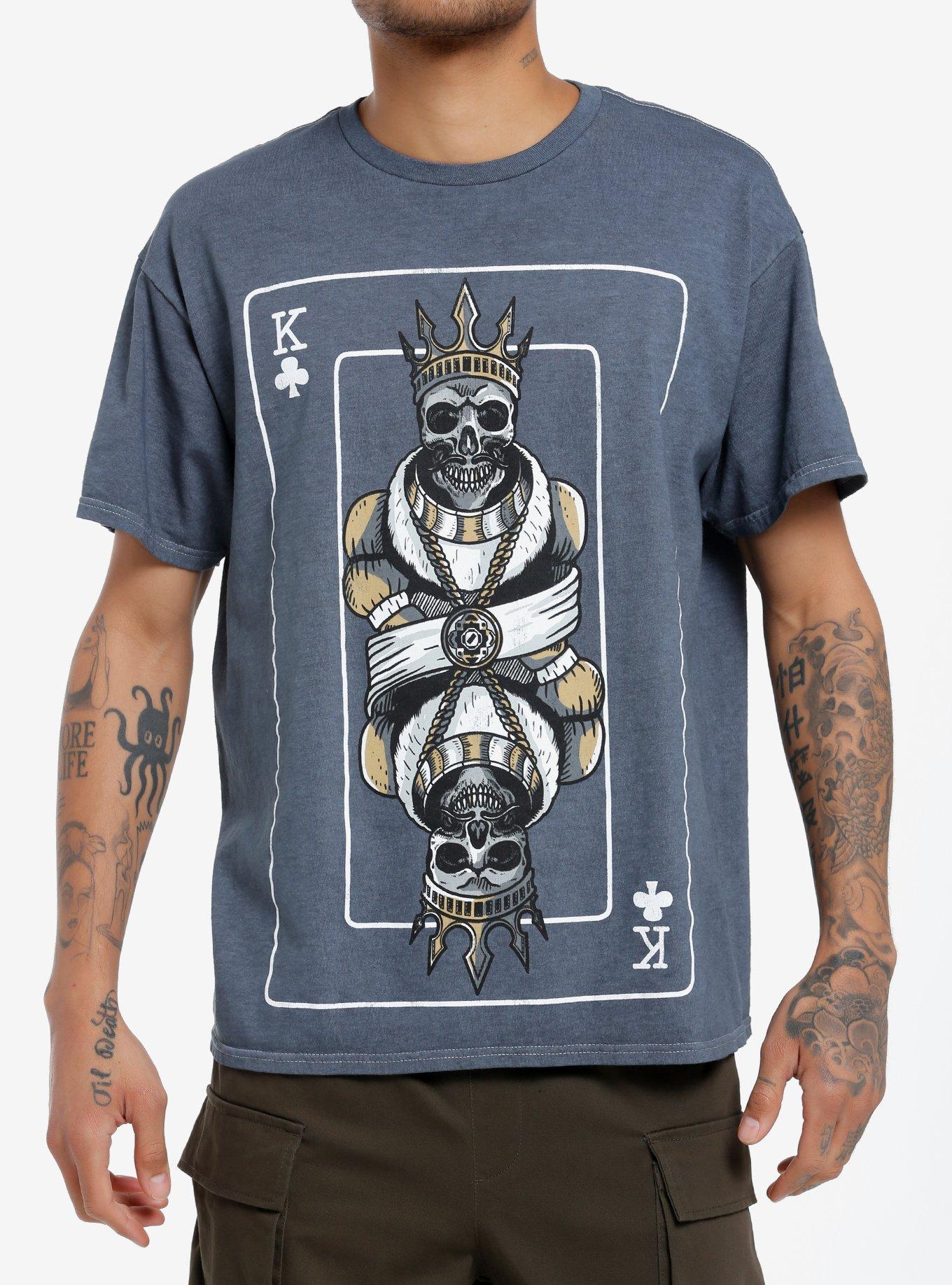 Social Collision King Of Skulls Playing Card T-Shirt, , hi-res
