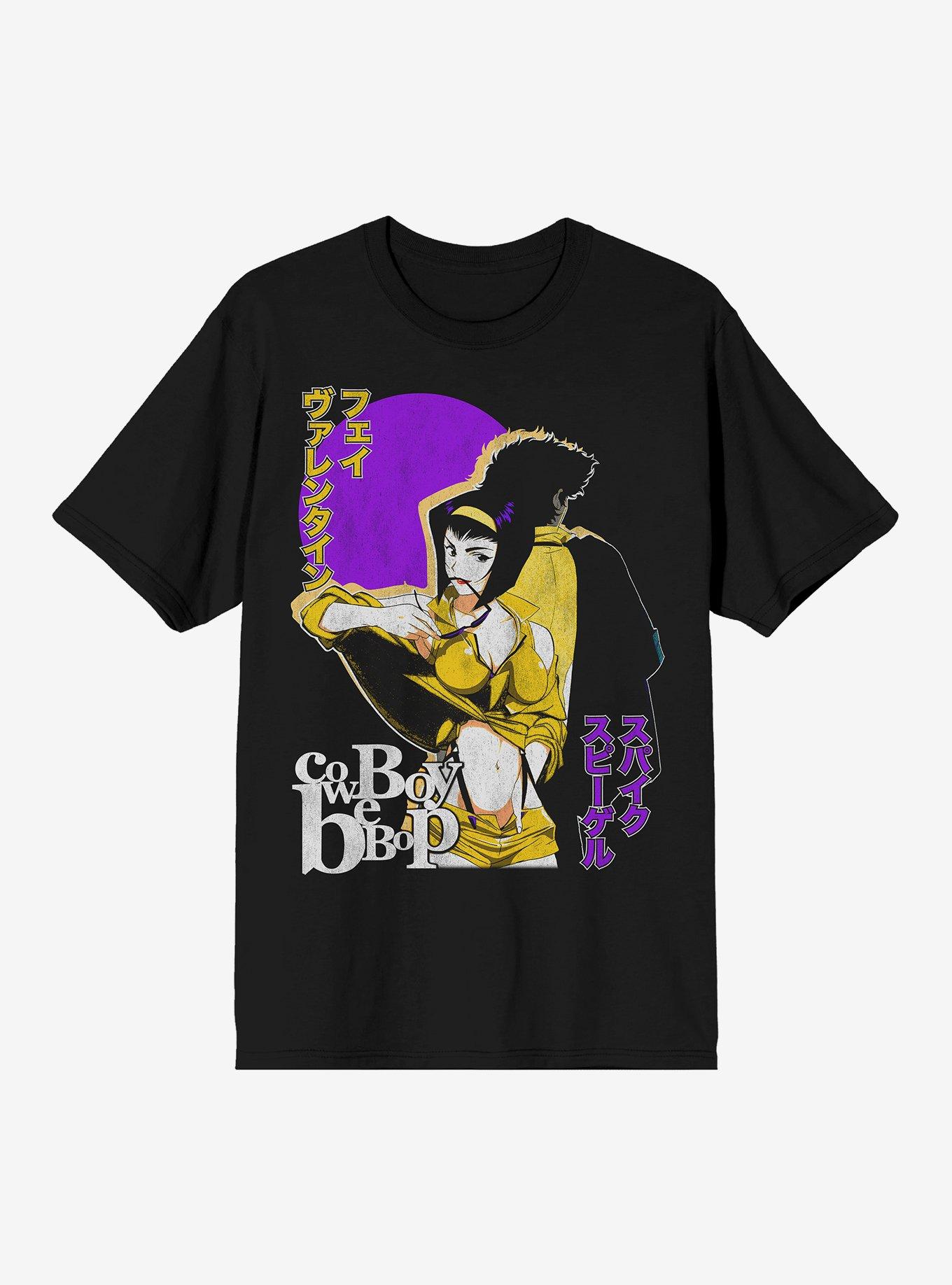 Cowboy Bebop Spike & Faye Back To Back T-Shirt, BLACK, hi-res