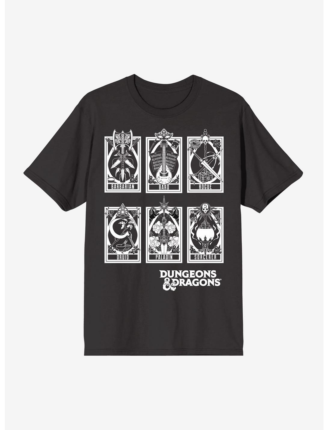Dungeons & Dragons Class Cards T-Shirt, BLACK, hi-res