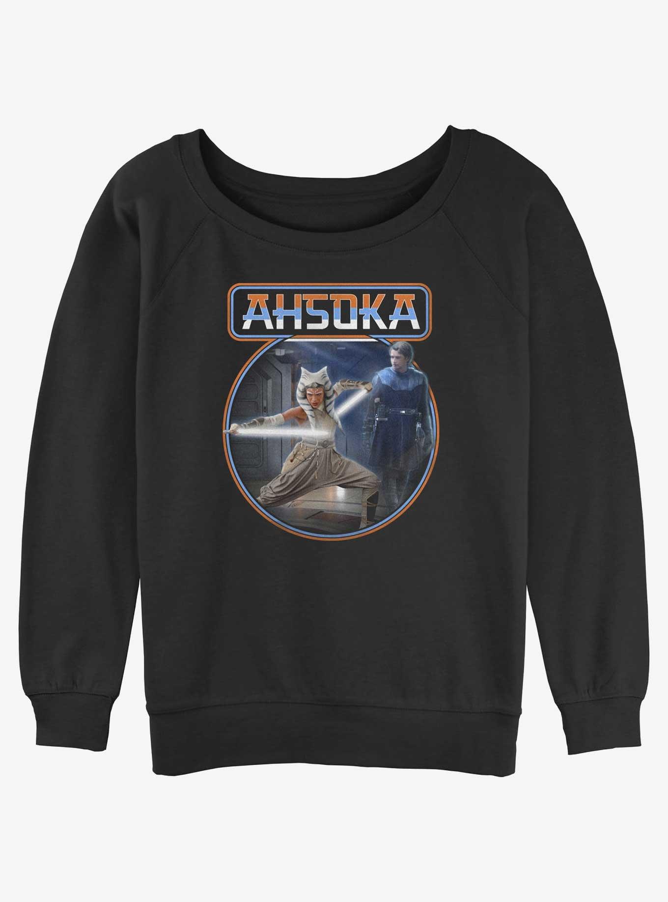 Star Wars Ahsoka Anakin Jedi Training Girls Slouchy Sweatshirt Hot Topic Web Exclusive, , hi-res