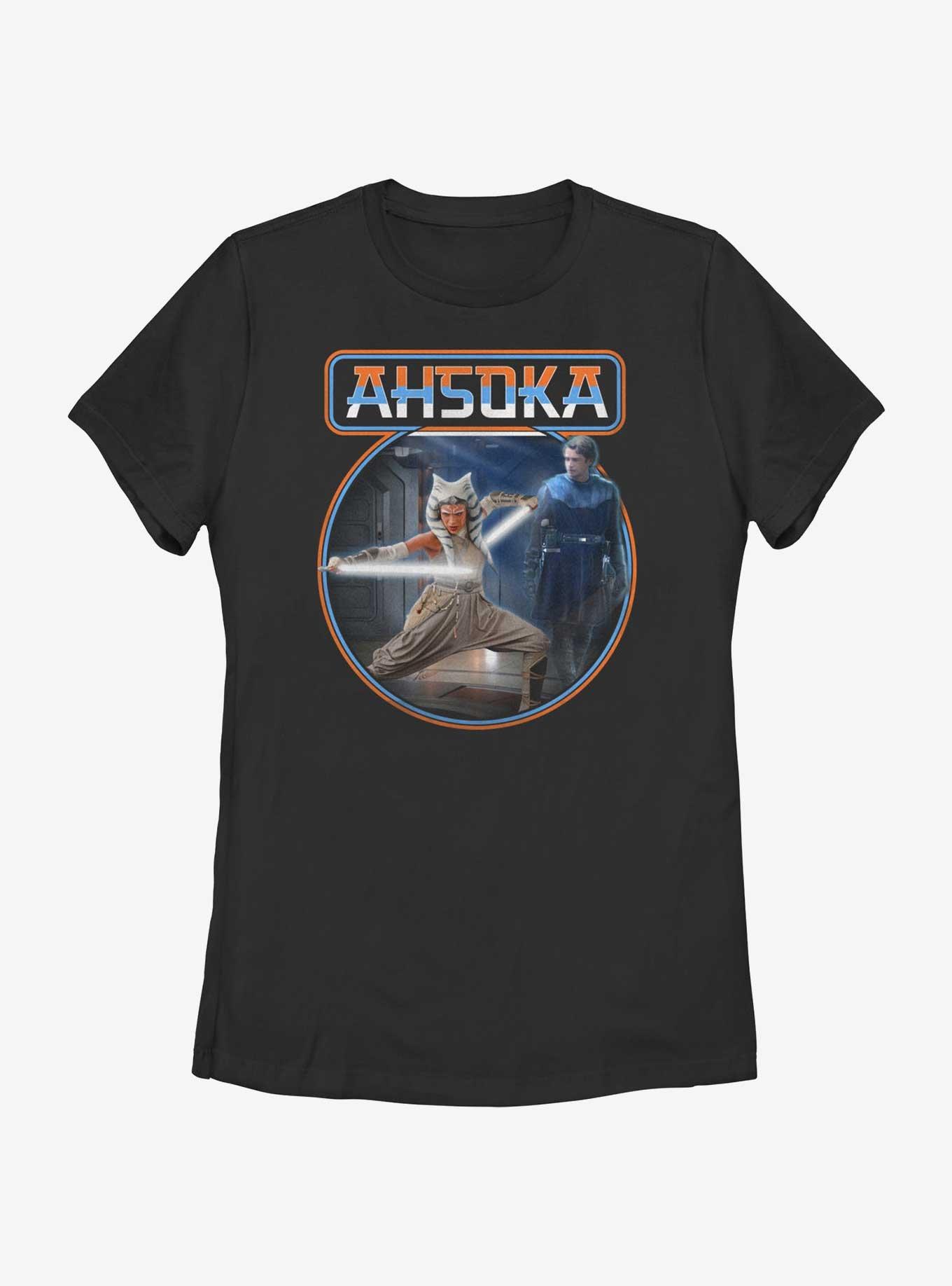Star Wars Ahsoka Anakin Jedi Training Womens T-Shirt Her Universe Web Exclusive, BLACK, hi-res