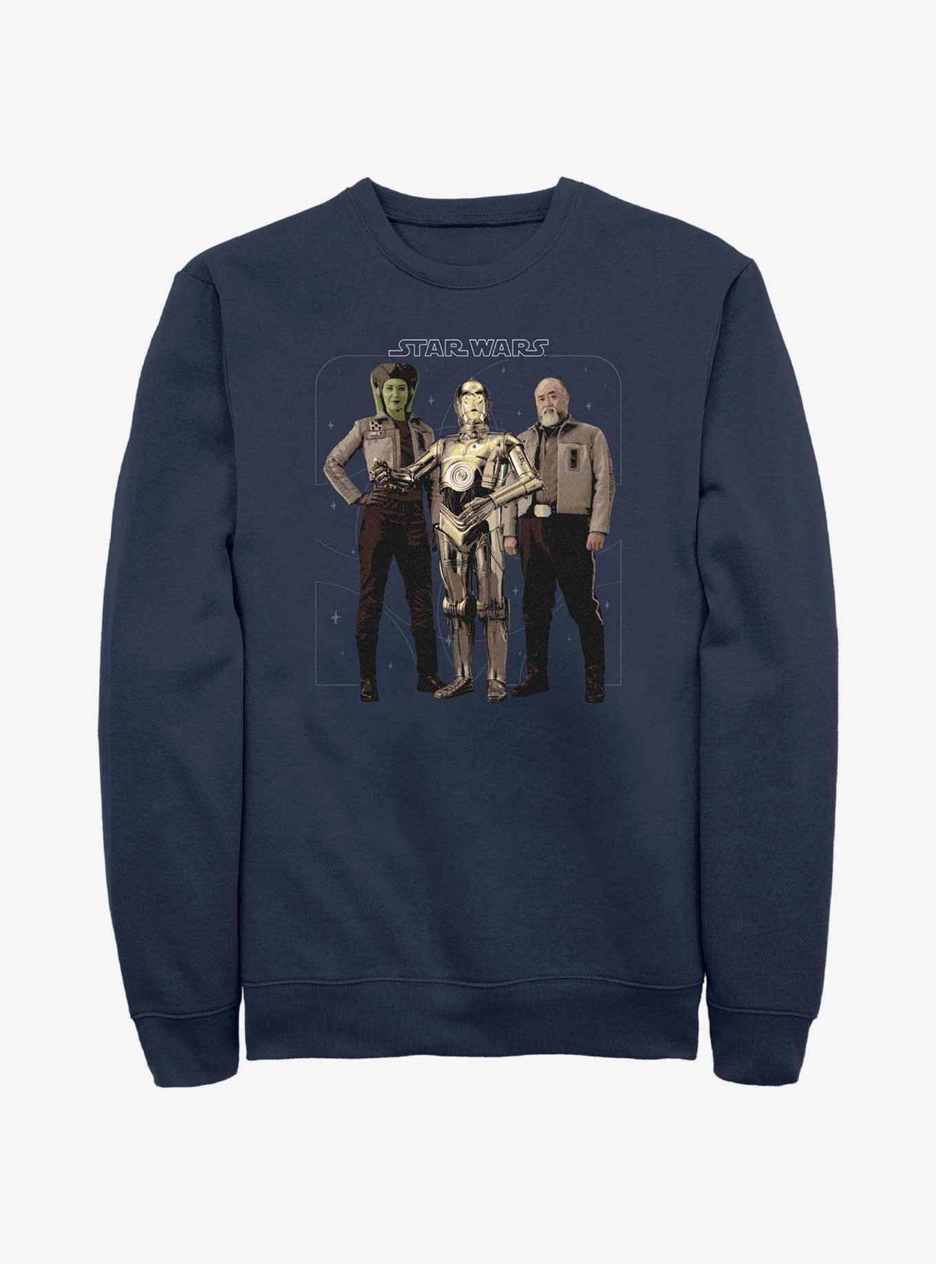 Star Wars Ahsoka Hera Syndulla C-3PO and Carson Teva Sweatshirt, NAVY, hi-res