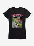Jurassic Park T-Rex Attack Anime Girls T-Shirt, BLACK, hi-res