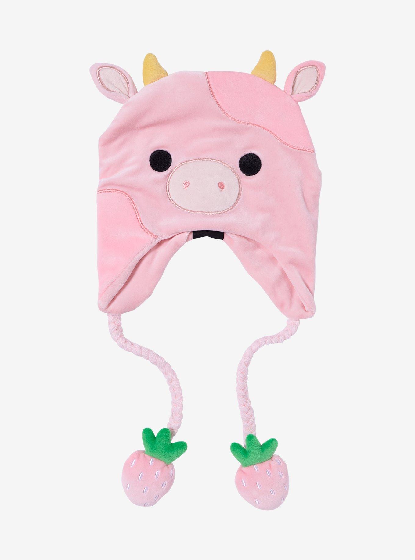 Squishmallows Pink Cow Tassel Beanie, , hi-res