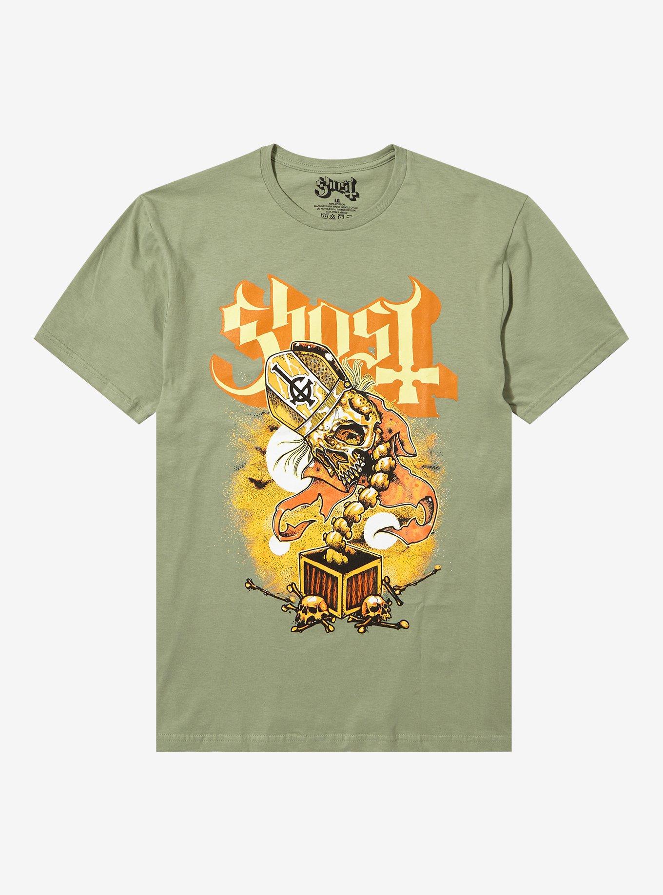 Ghost Skeleton Jack-In-The-Box Boyfriend Fit Girls T-Shirt, SAGE, hi-res