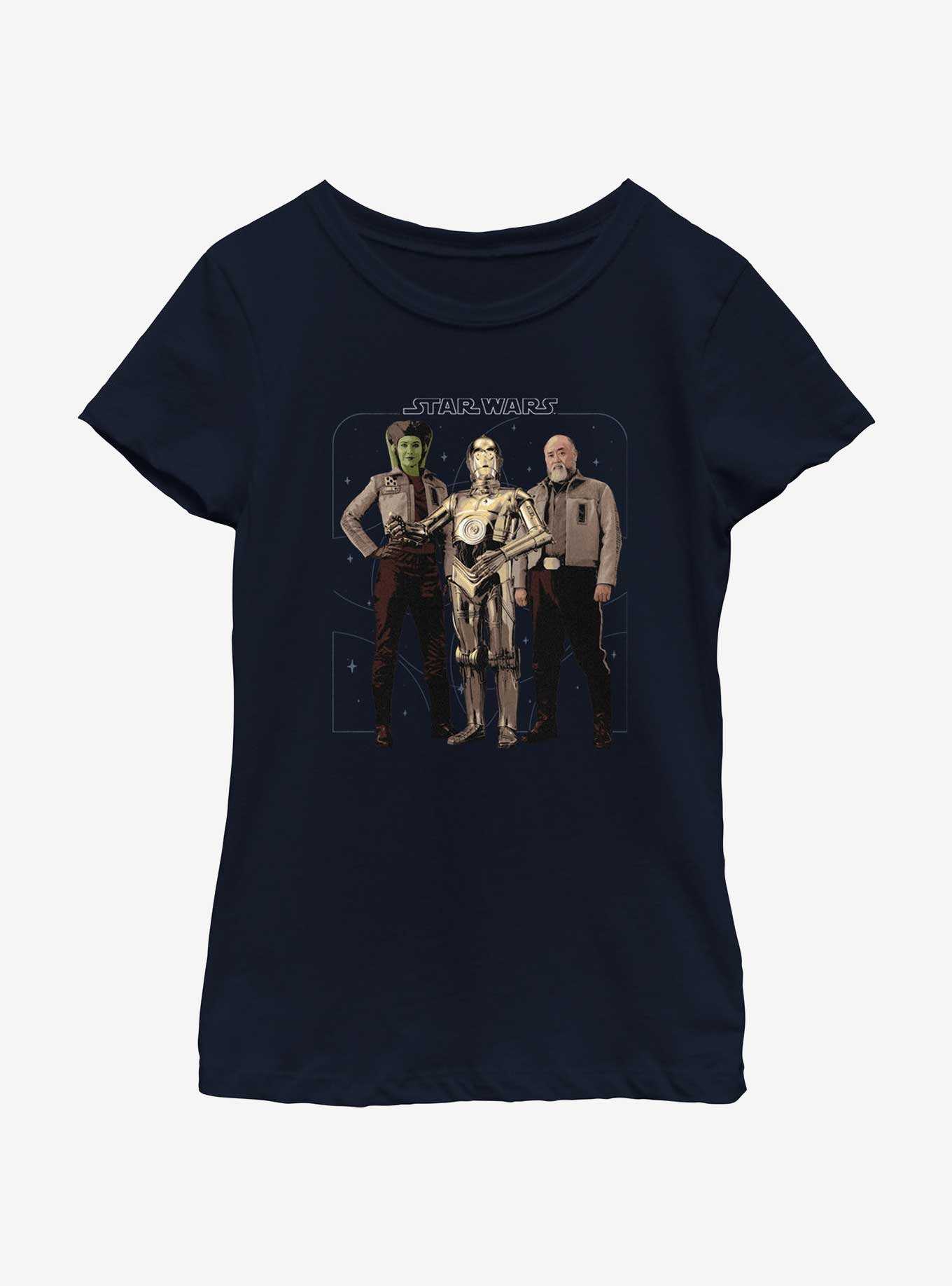 Star Wars Ahsoka Hera Syndulla C-3PO and Carson Teva Youth Girls T-Shirt, , hi-res