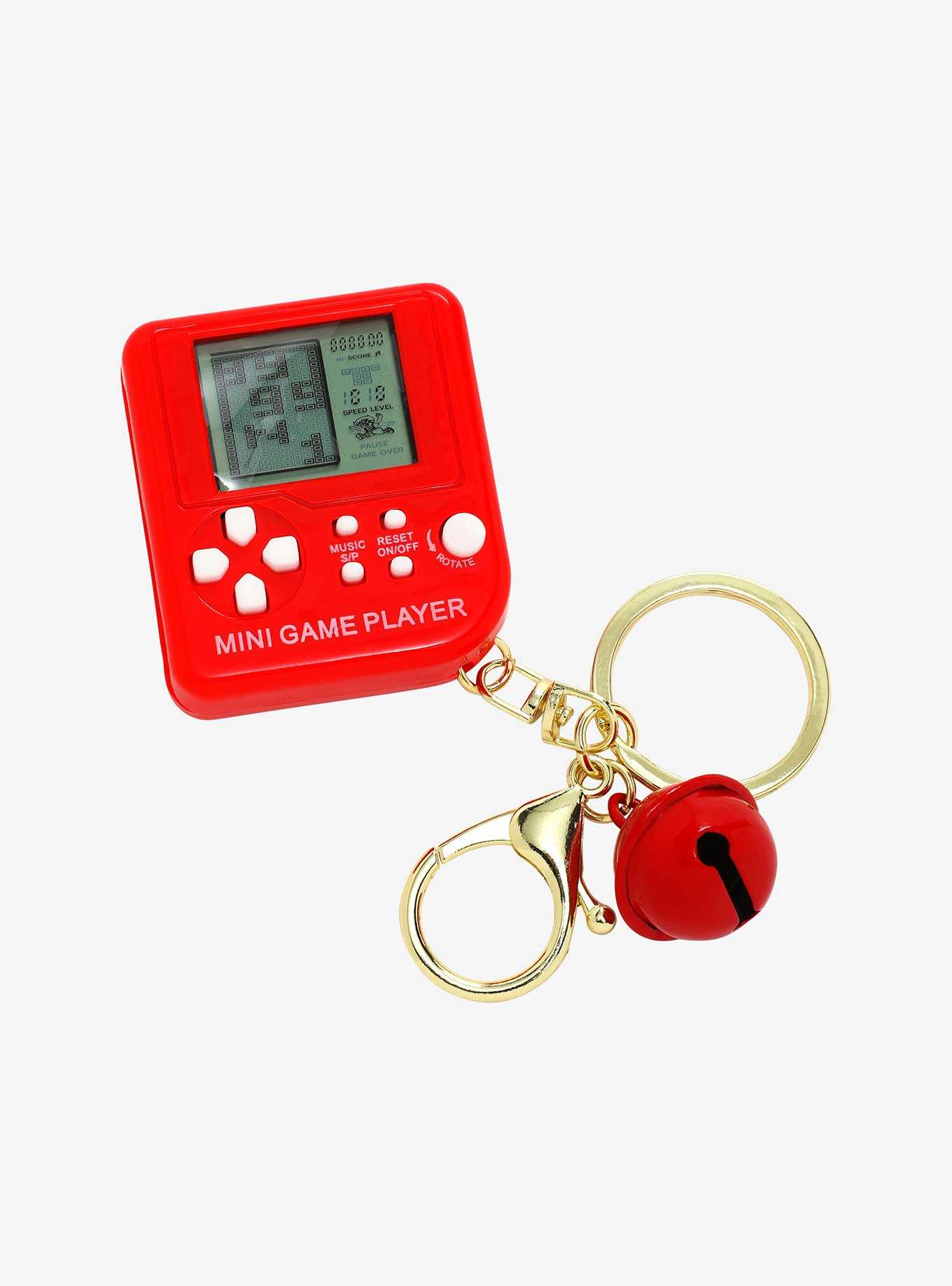 Mini Tetris Electric Game Red Keychain, , hi-res