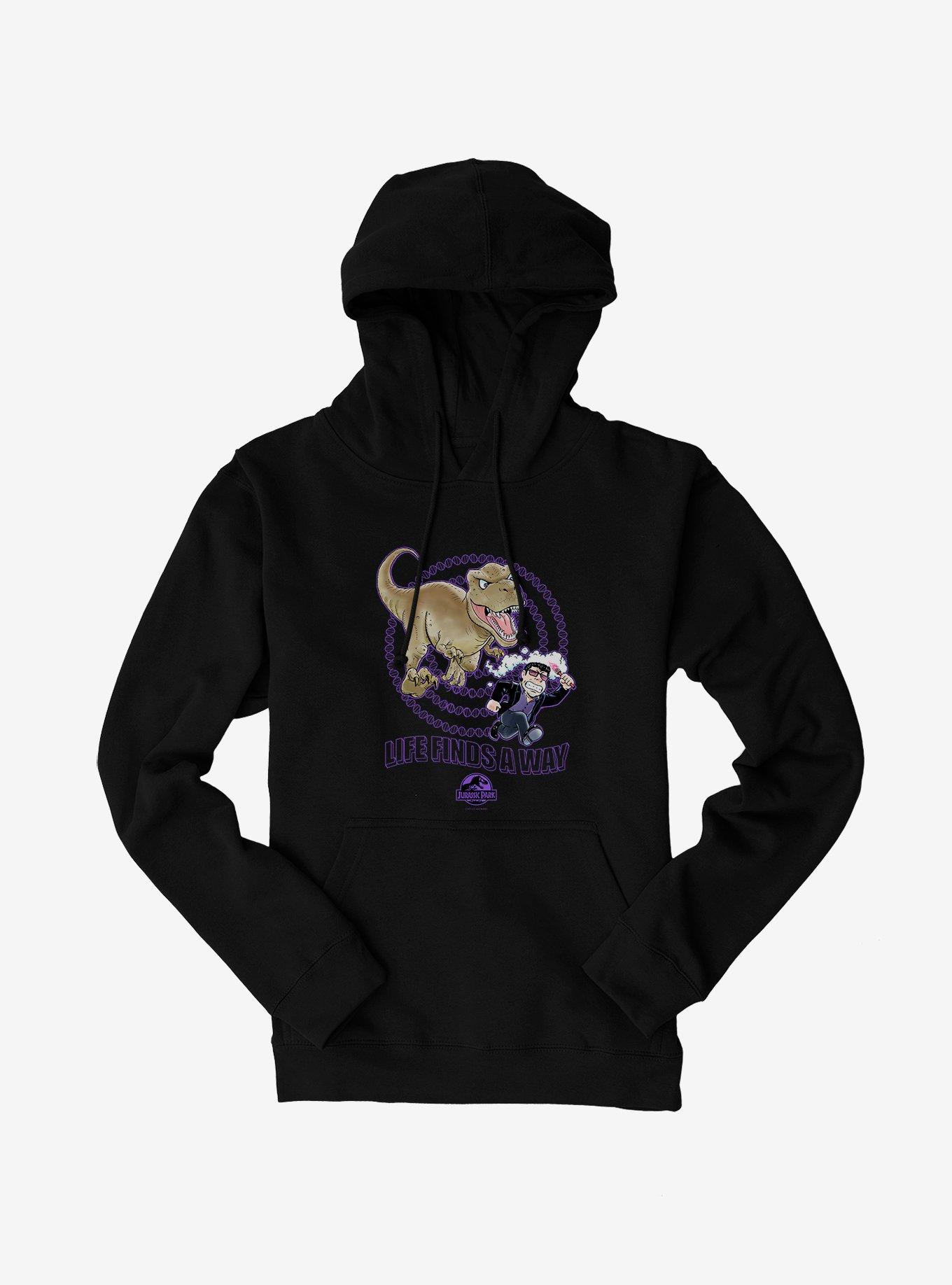 Jurassic Park Life Finds A Way Anime Hoodie
