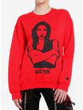 Olivia Rodrigo GUTS Red Girls Sweatshirt, RED, hi-res