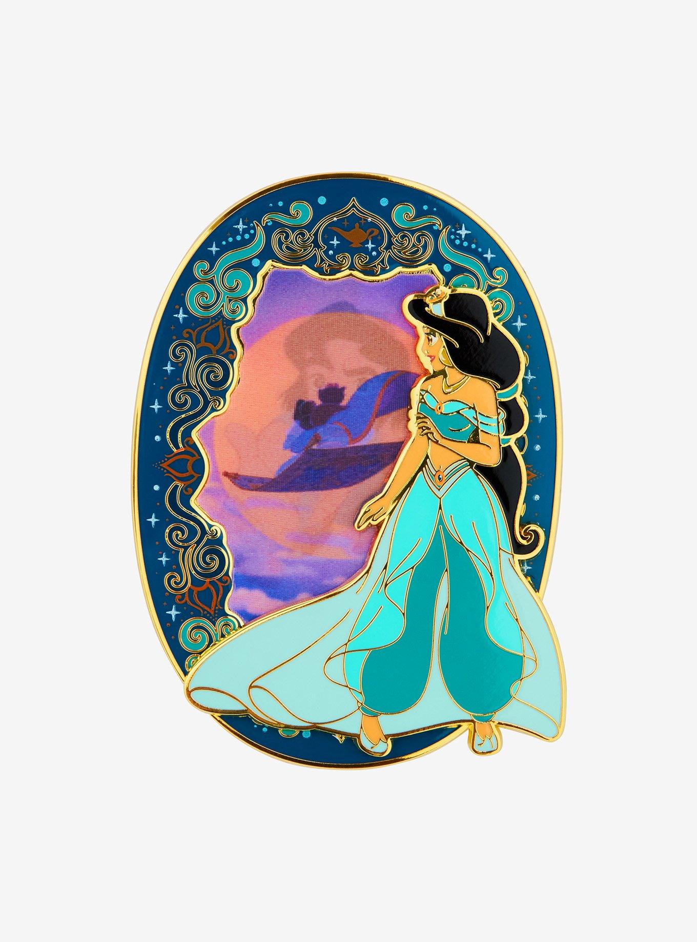 Loungefly Disney Aladdin Jasmine Lenticular 3 Inch Pin, , hi-res