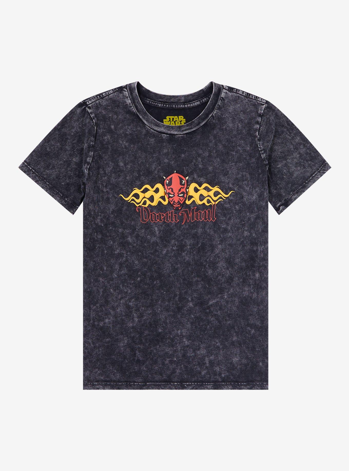 Star Wars: Episode I - The Phantom Menace 25th Anniversary Darth Maul Youth T-Shirt — BoxLunch Exclusive, CHARCOAL  BLACK, hi-res